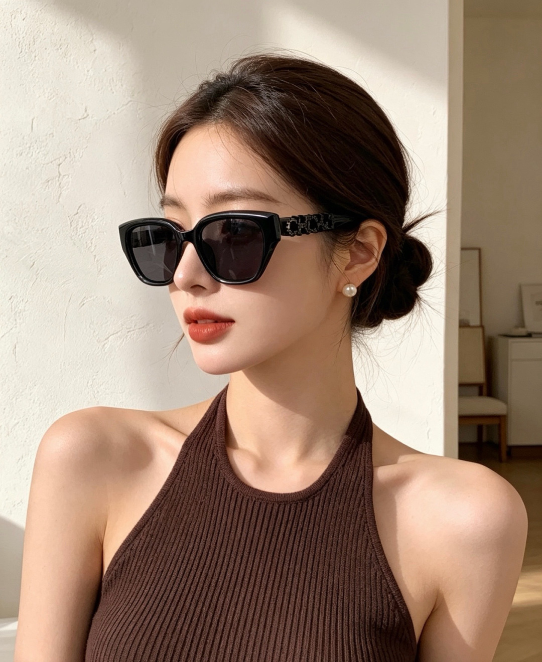 【CHANEL】香奈儿 新款潮流爆款 时尚圆框太阳镜 佩戴舒适 网红潮款墨镜  女士高清加厚偏光太阳镜🕶