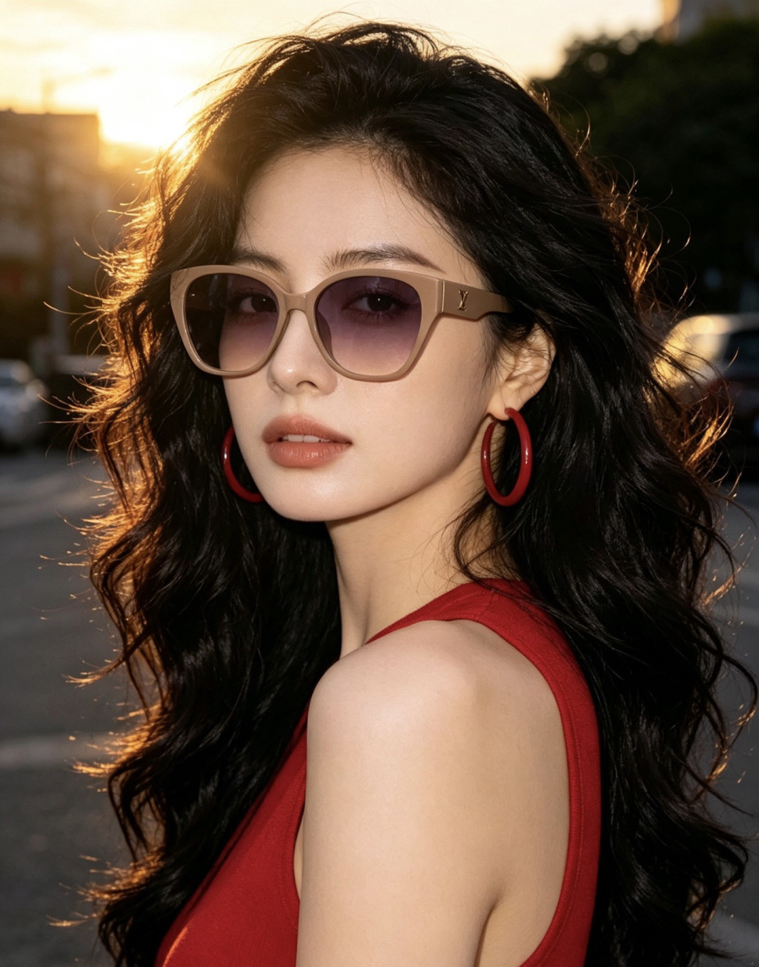 LV 开春新款  潮流爆款 时尚方框太阳镜 高品质 佩戴舒适 网红潮款墨镜 型号 L27001