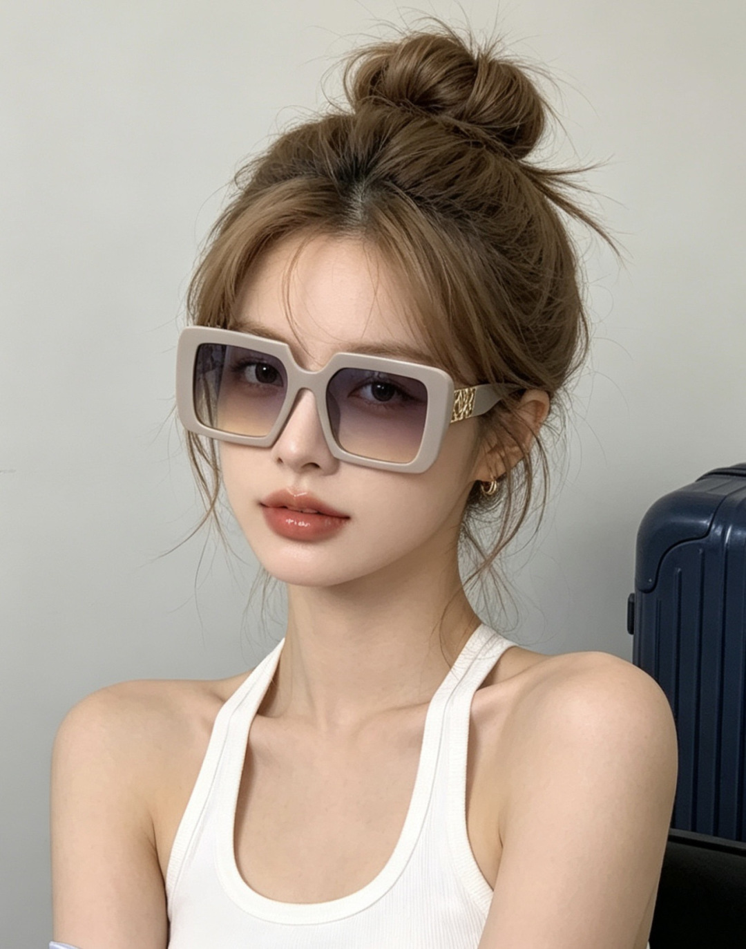 LV 开春新款  潮流爆款 时尚方框太阳镜 高品质 佩戴舒适 网红潮款墨镜 型号 L77001