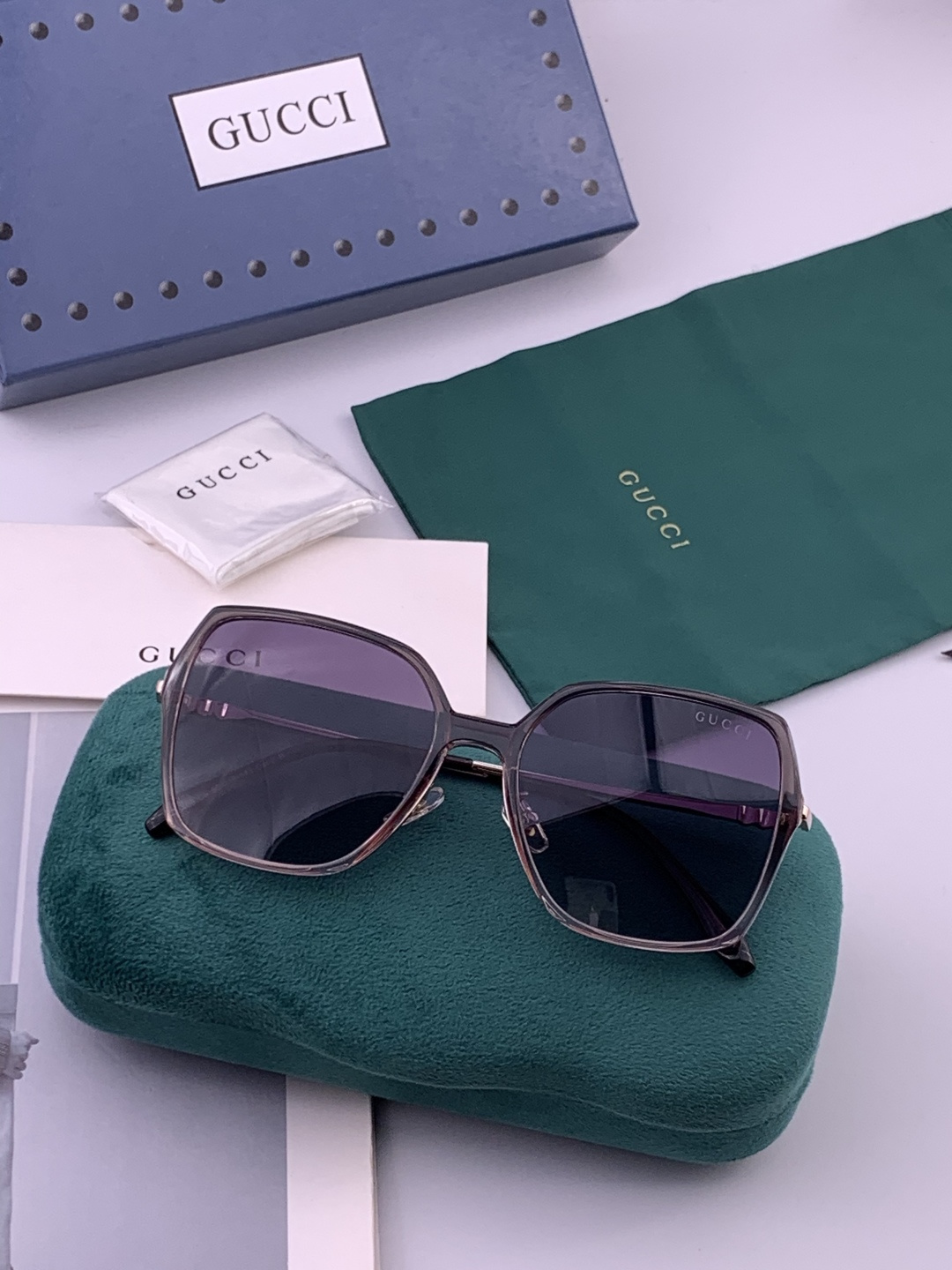 🔺 【GUCCI-偏光太阳镜】开春新款 潮流爆款 时尚圆框偏光太阳镜 高品质 佩戴舒适 网红潮款墨镜 女