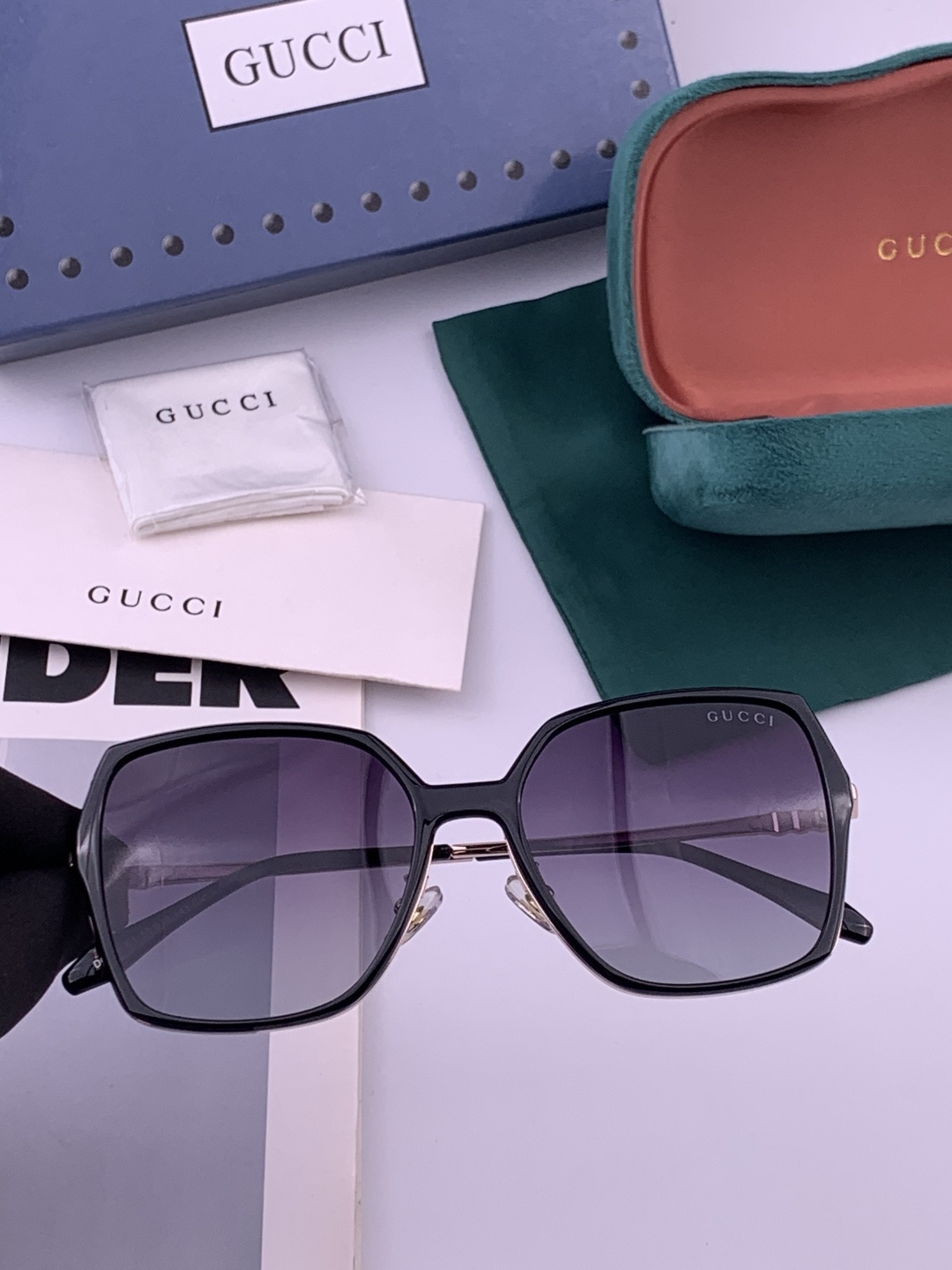 🔺 【GUCCI-偏光太阳镜】开春新款 潮流爆款 时尚圆框偏光太阳镜 高品质 佩戴舒适 网红潮款墨镜 女