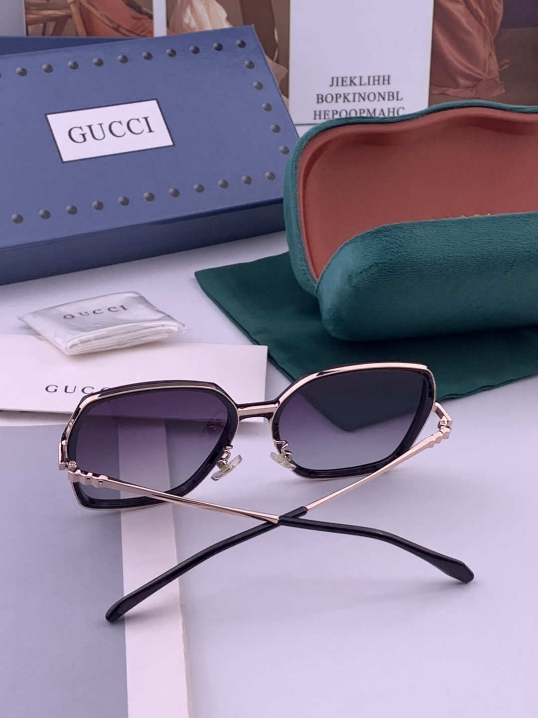 🔺 【GUCCI-偏光太阳镜】开春新款 潮流爆款 时尚圆框偏光太阳镜 高品质 佩戴舒适 网红潮款墨镜 女