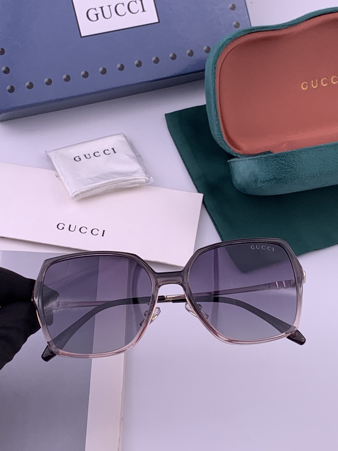 🔺 【GUCCI-偏光太阳镜】开春新款 潮流爆款 时尚圆框偏光太阳镜 高品质 佩戴舒适 网红潮款墨镜 女