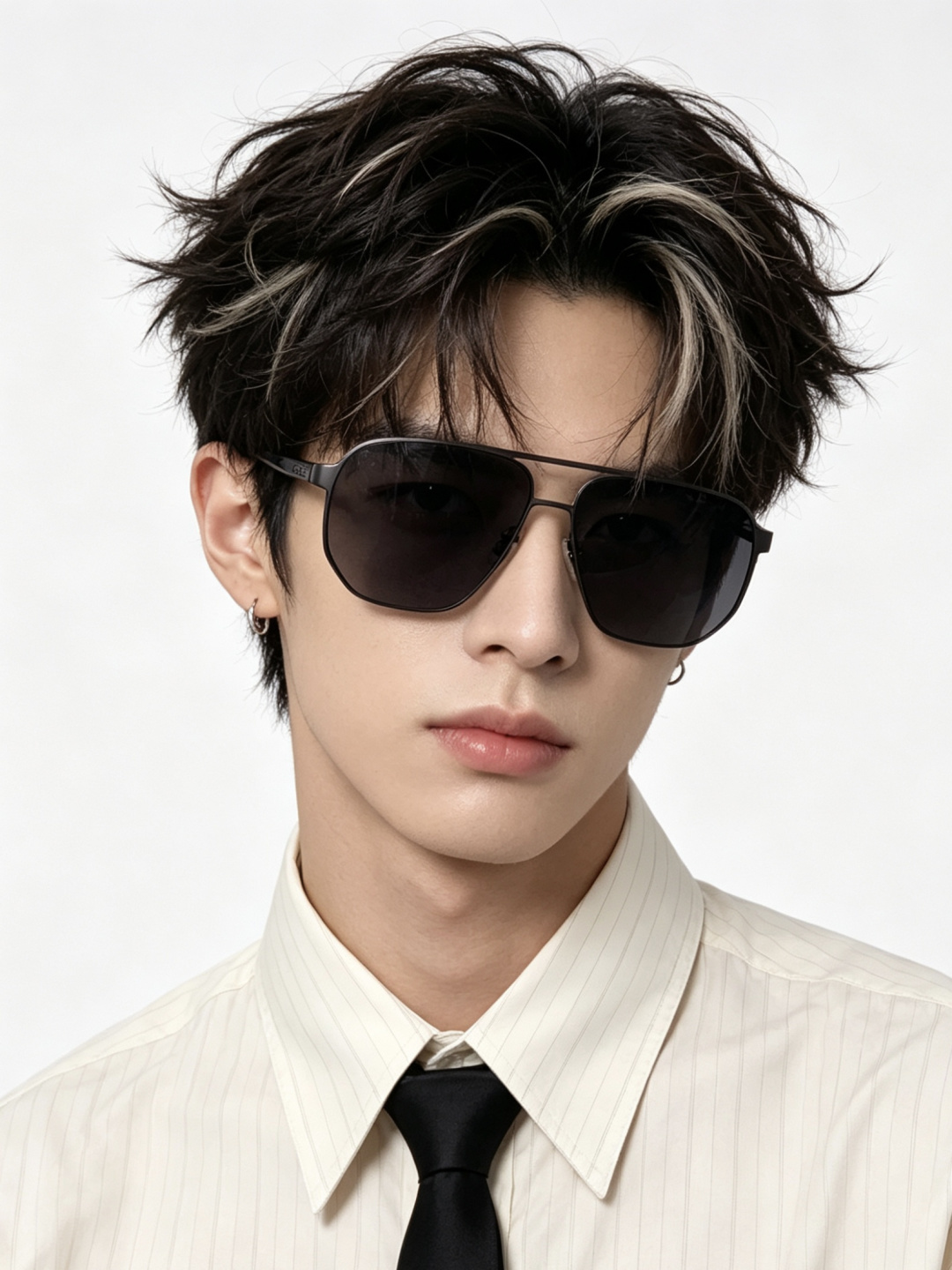 GUCCI 男款炫彩飞行员偏光太阳镜 ❤️材质：高清尼龙加厚卡槽高清偏光镜片 🌹无边框镜架💕颜👍型号：G