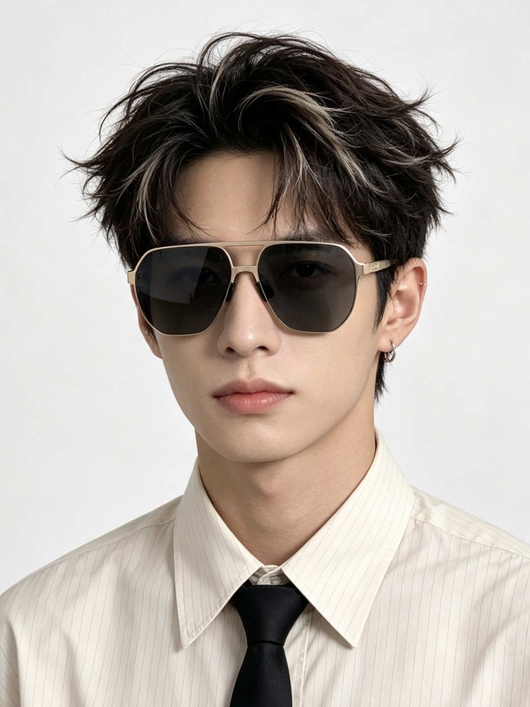 GUCCI 男款炫彩飞行员偏光太阳镜 ❤️材质：高清尼龙加厚卡槽高清偏光镜片 🌹无边框镜架💕颜👍型号：G