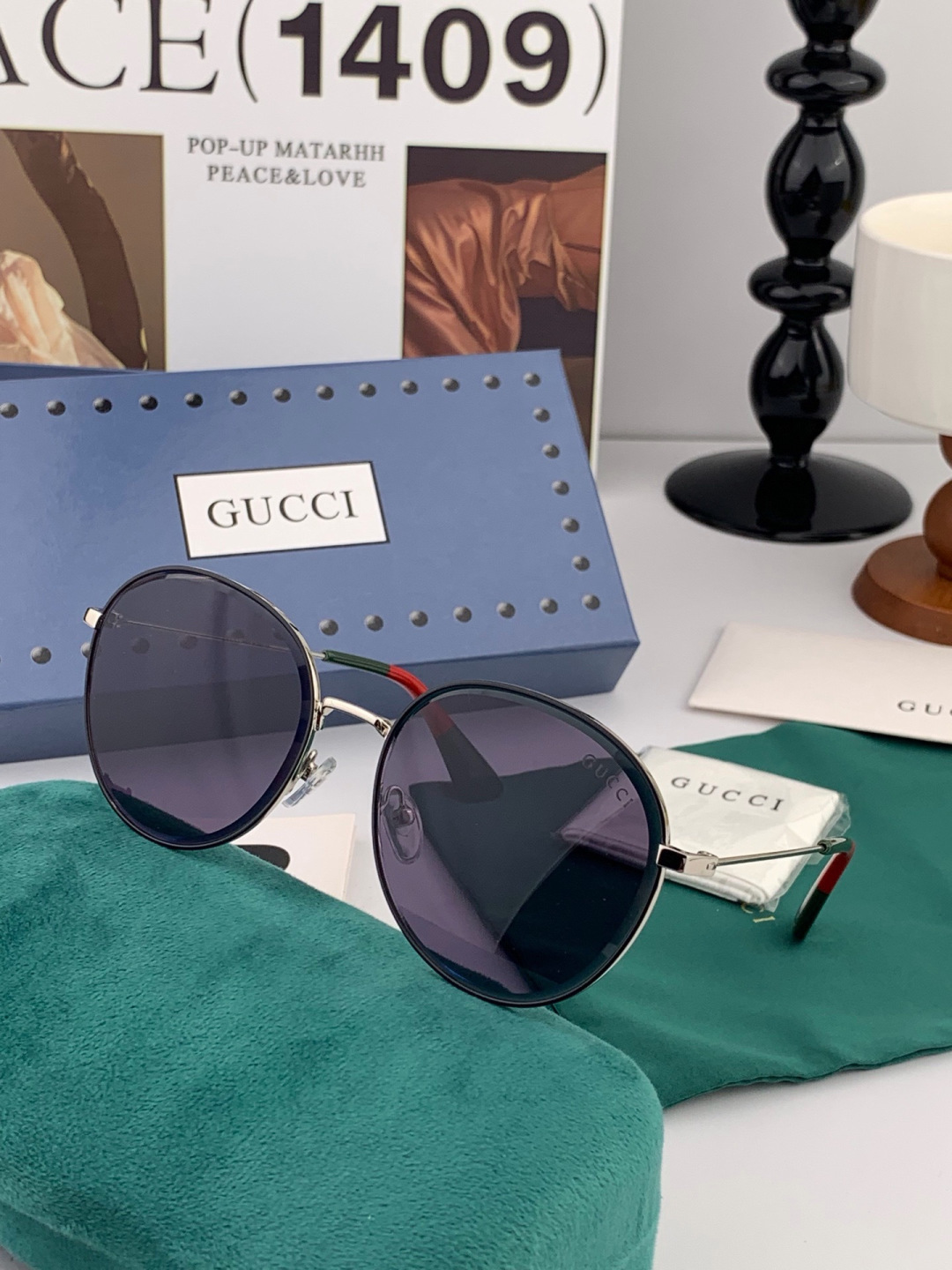 Солнцезащитные очки без оправы, модель G0299 Gucci