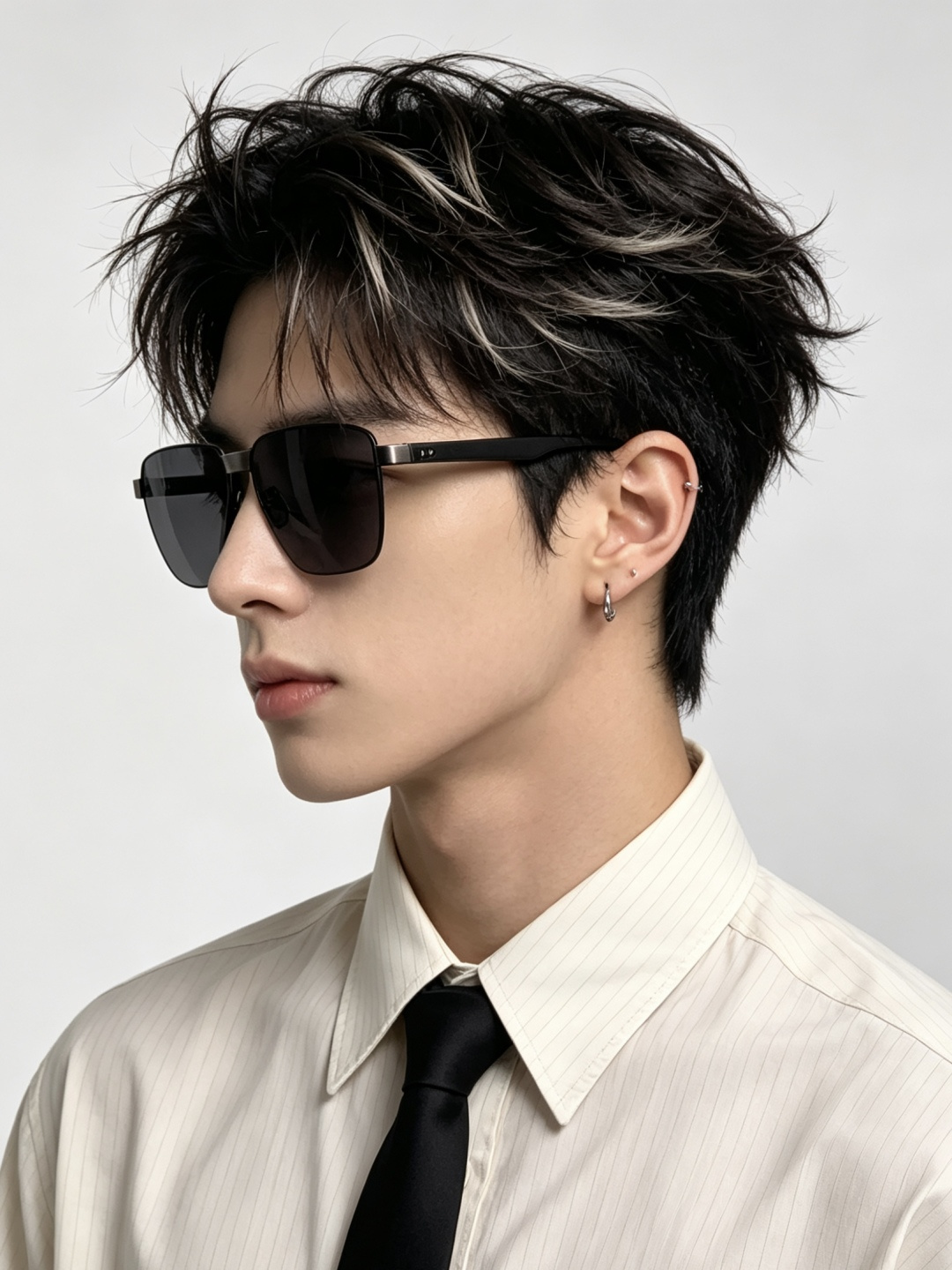 GUCCI 男款炫彩飞行员偏光太阳镜 ❤️材质：高清尼龙加厚卡槽高清偏光镜片 🌹无边框镜架💕颜👍型号：G