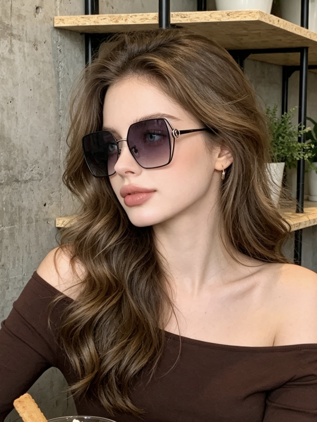 🔺 【GUCCI】开春新款 潮流爆款 时尚方框偏光太阳镜 高品质 佩戴舒适 网红潮款墨镜 女士高清偏光太