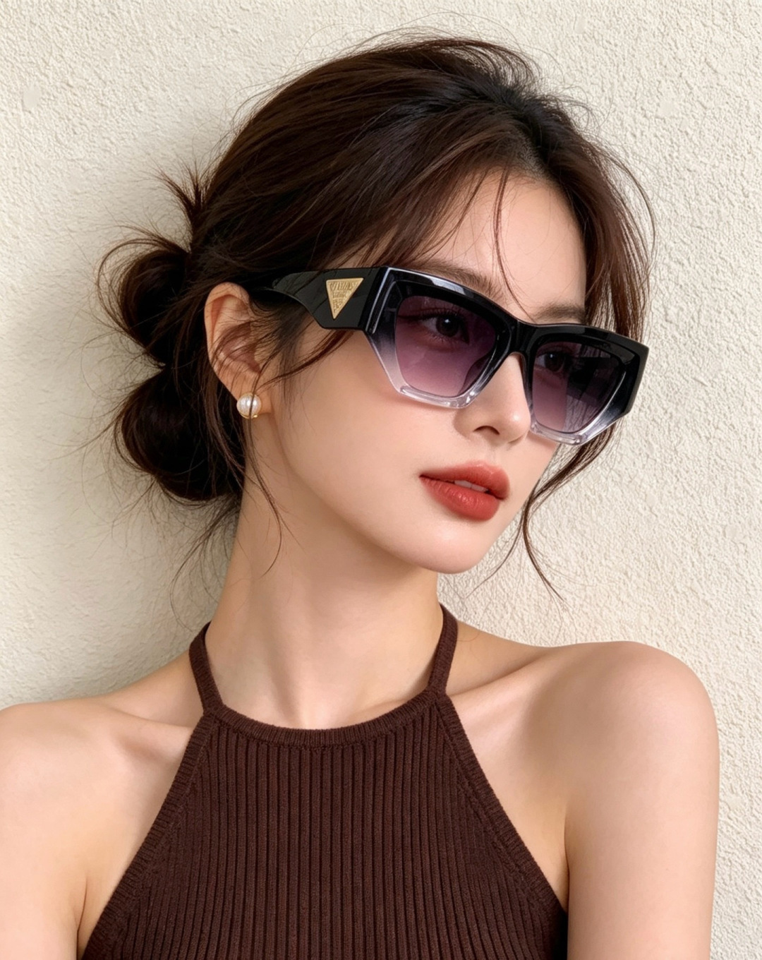 Солнцезащитные очки классическая квадратная форма Prada