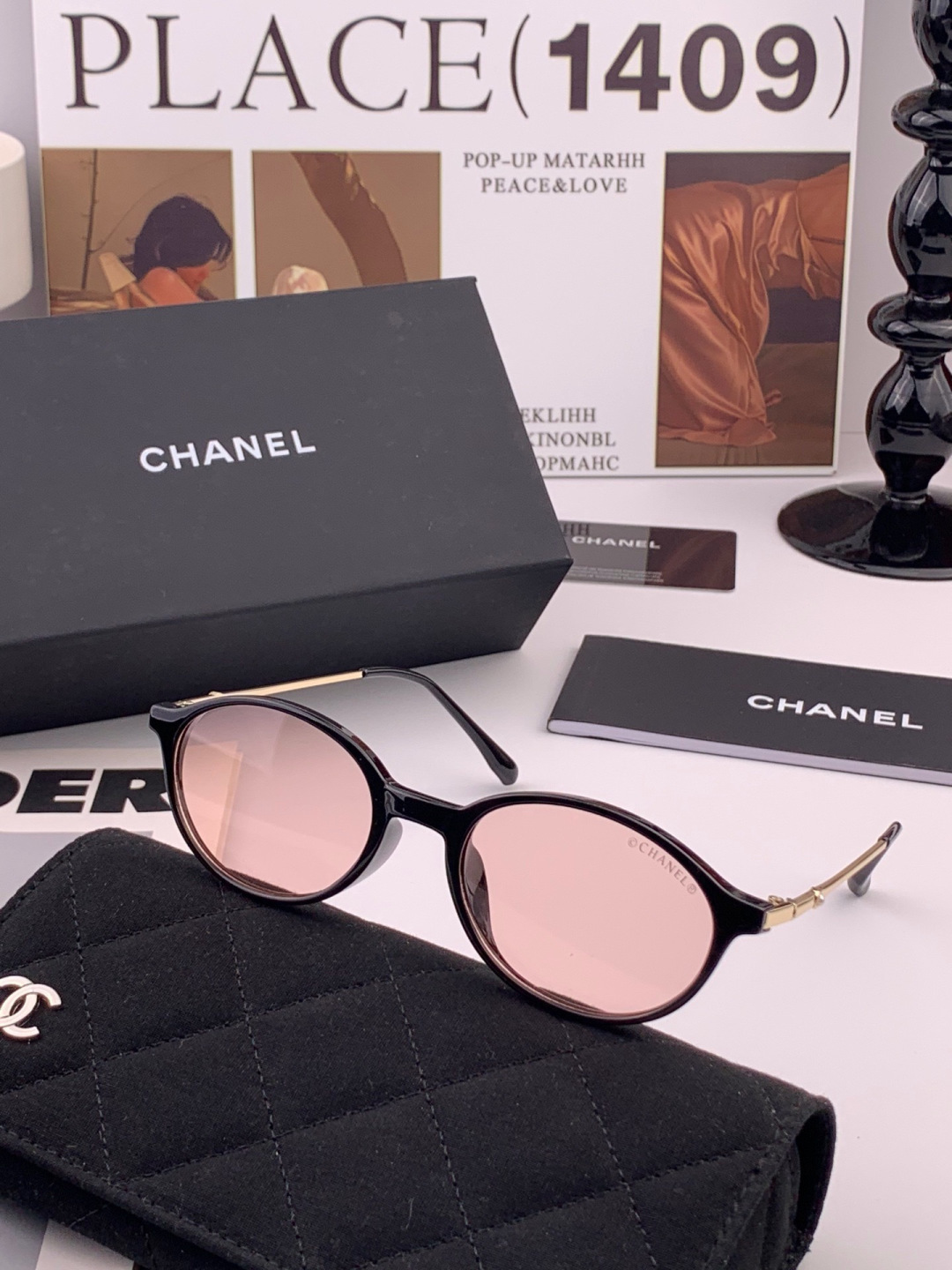 【CHANEL】香奈儿 新款潮流爆款 时尚太阳镜 佩戴舒适 网红潮款墨镜  女士高清加厚偏光太阳镜🕶️ 