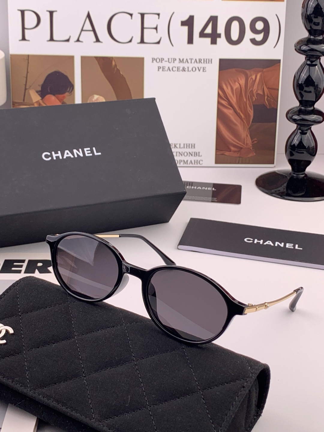 【CHANEL】香奈儿 新款潮流爆款 时尚太阳镜 佩戴舒适 网红潮款墨镜  女士高清加厚偏光太阳镜🕶️ 