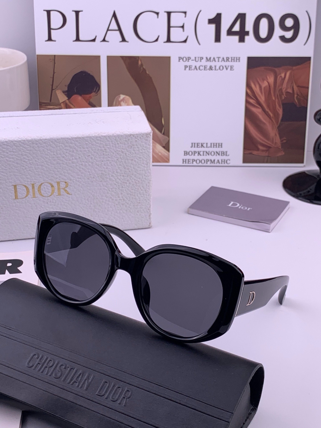 【DIOR】新款潮流爆款 时尚方框太阳镜 佩戴舒适 网红潮款墨镜  女士高清加厚偏光太阳镜🕶️ 🎉高品质