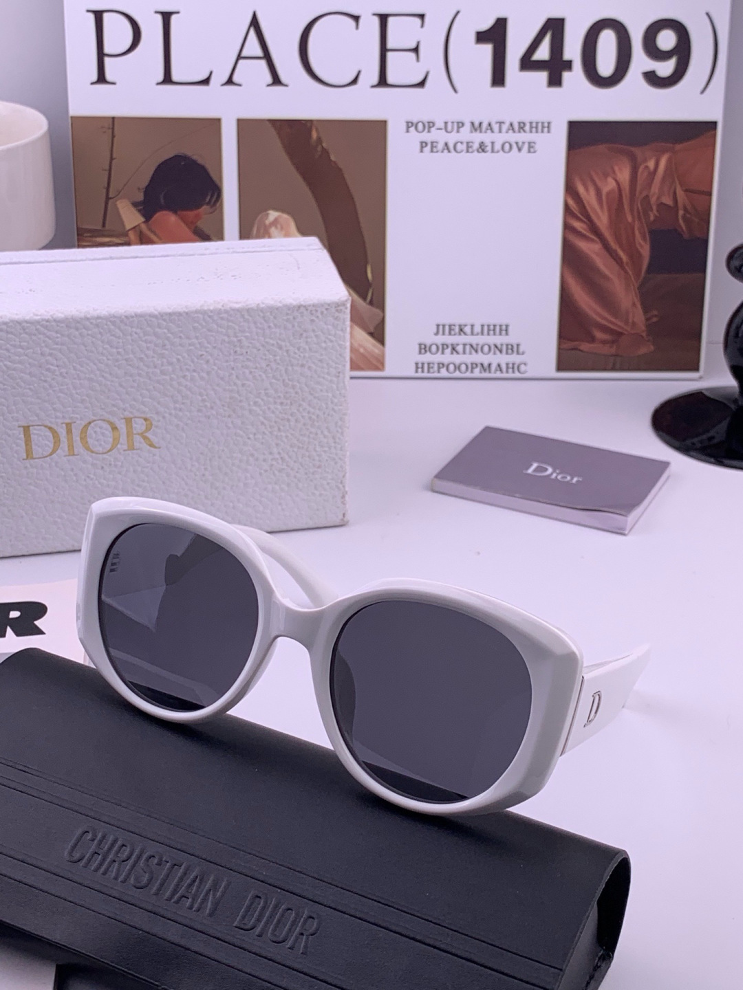 【DIOR】新款潮流爆款 时尚方框太阳镜 佩戴舒适 网红潮款墨镜  女士高清加厚偏光太阳镜🕶️ 🎉高品质