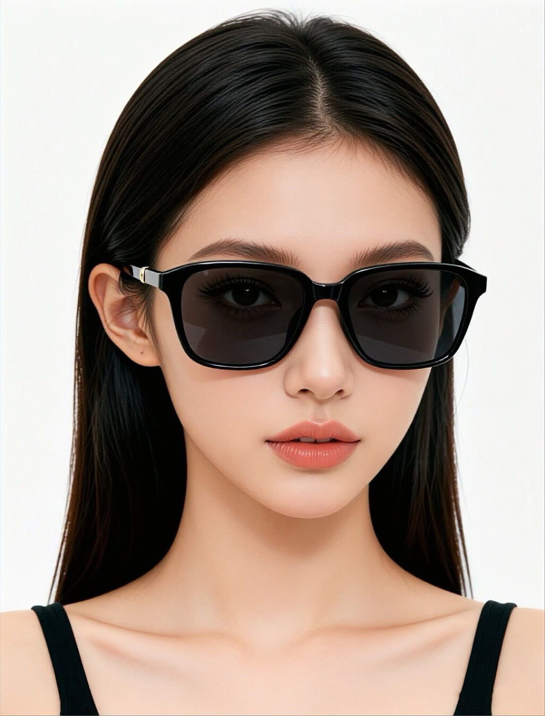 新品CHANEL 香奈儿太阳镜以独特魅力和前卫风格诠释春夏最新眼镜，以方框设计两边经典小香珍珠做点缀，中