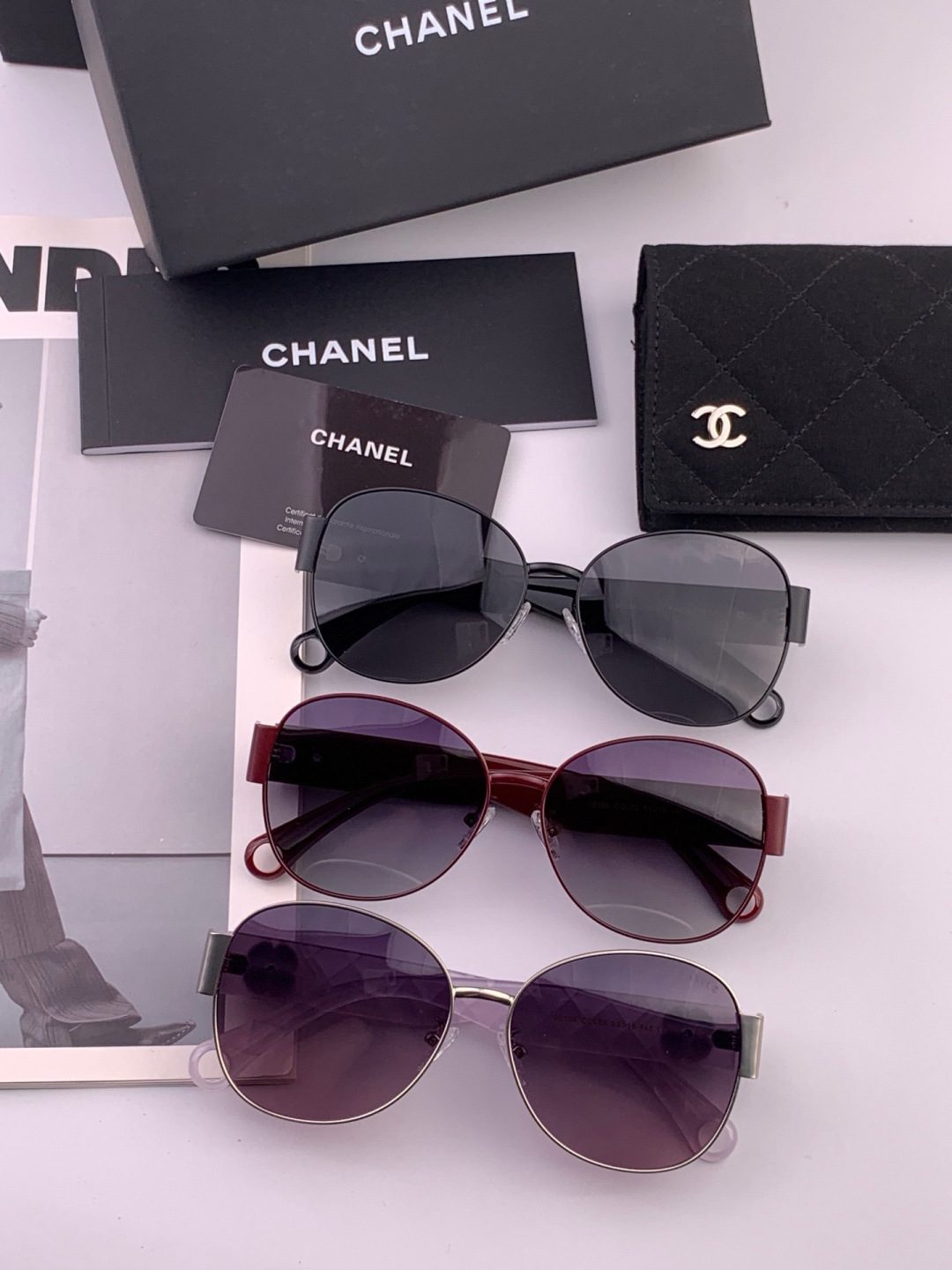 【CHANEL】香奈儿 新款潮流爆款 时尚小框太阳镜 佩戴舒适 网红潮款墨镜  女士高清加厚偏光太阳镜🕶