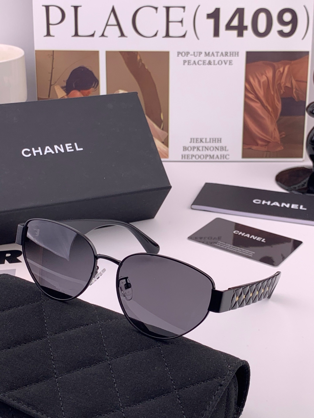 【CHANEL】香奈儿 新款潮流爆款 时尚小框太阳镜 佩戴舒适 网红潮款墨镜  女士高清加厚偏光太阳镜🕶