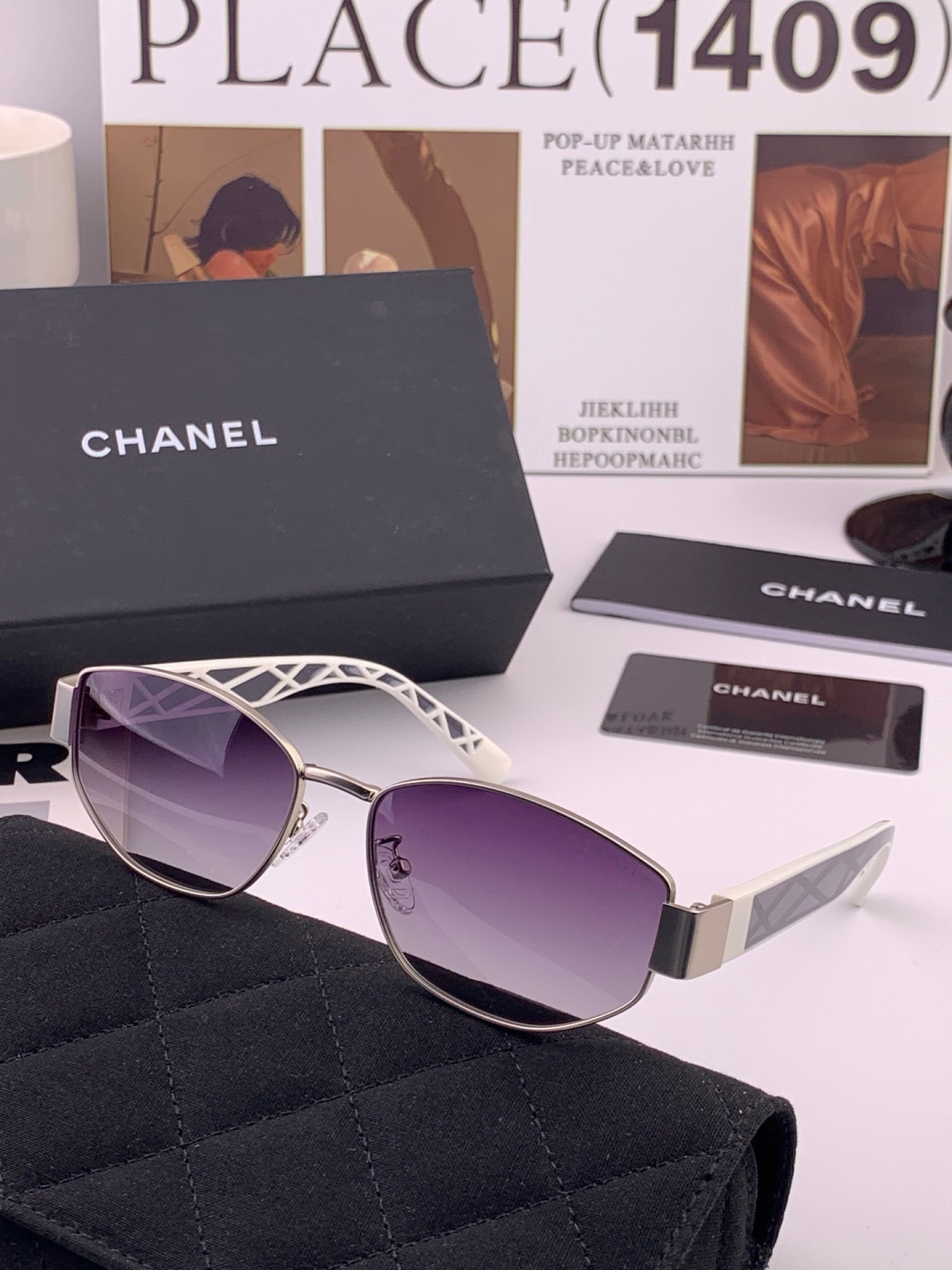 【CHANEL】香奈儿 新款潮流爆款 时尚小框太阳镜 佩戴舒适 网红潮款墨镜  女士高清加厚偏光太阳镜🕶