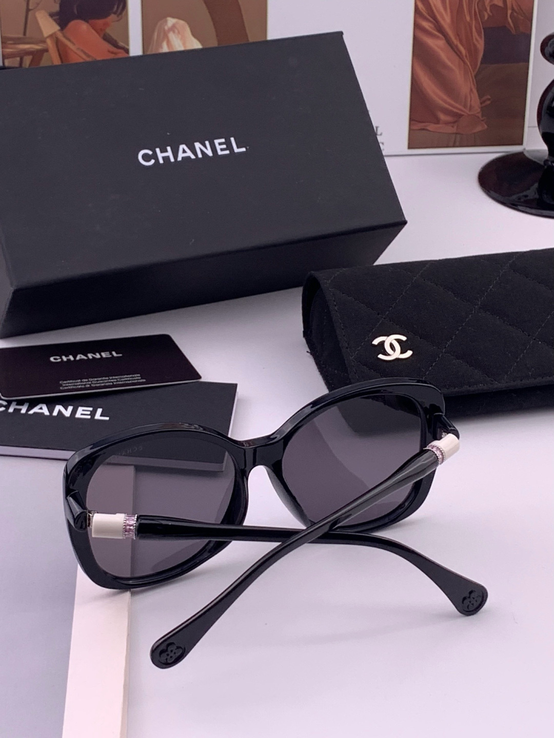 【CHANEL】香奈儿 新款潮流爆款 时尚方框太阳镜 佩戴舒适 网红潮款墨镜  女士高清加厚偏光太阳镜🕶