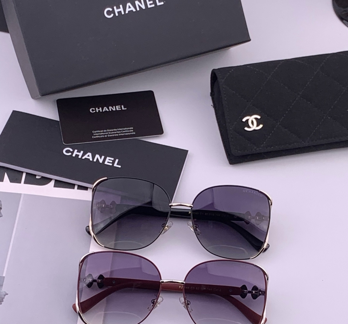 🔺CHANEL🔻官方早春新款，众多明星同款[色]香奈儿‼️‼️新款框偏光墨镜 ，🌈🌈宝丽来超清偏光太阳镜