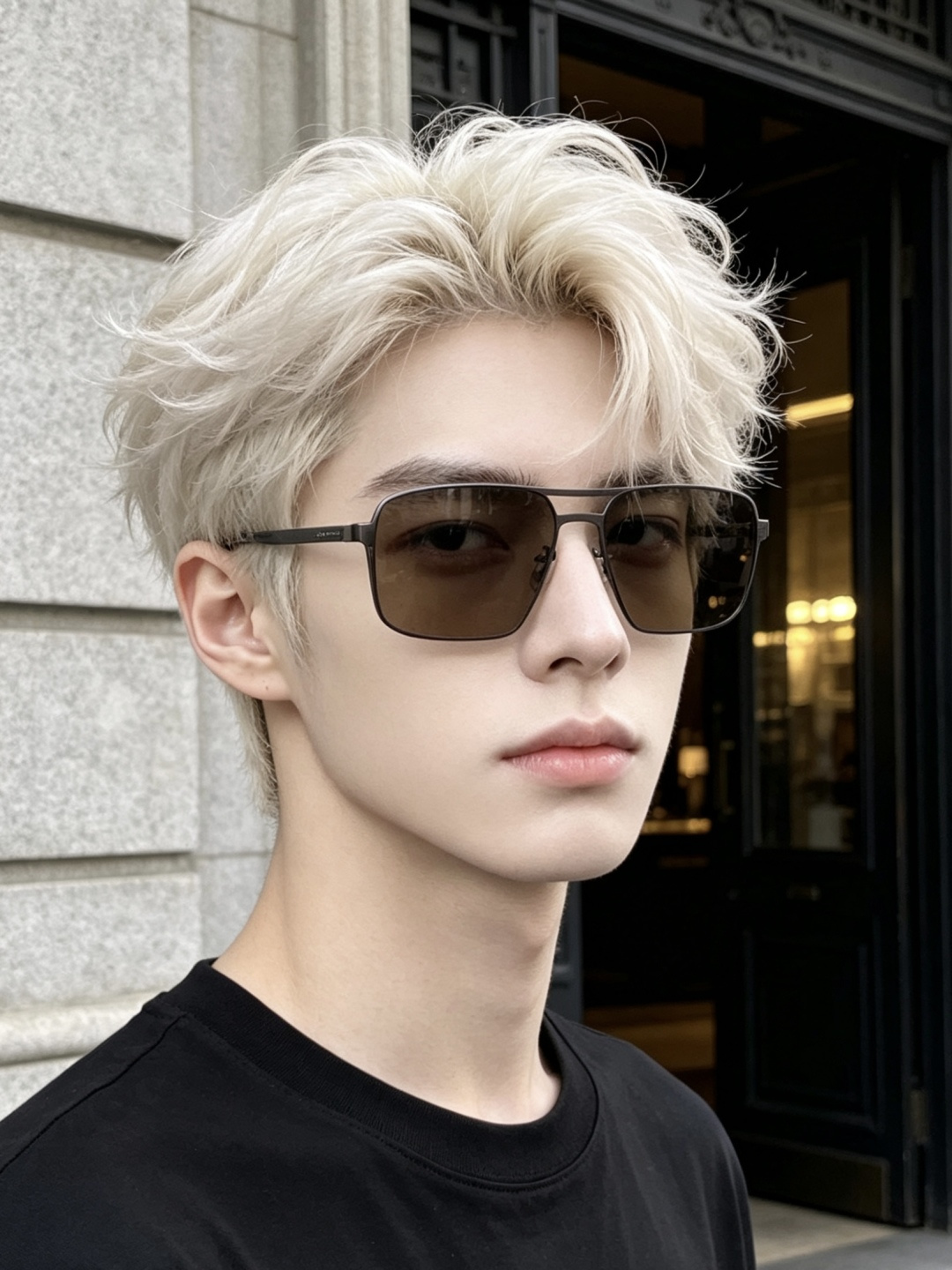 GUCCI 男款炫彩飞行员偏光太阳镜 ❤️材质：高清尼龙加厚卡槽高清偏光镜片 🌹无边框镜架💕颜👍型号：G