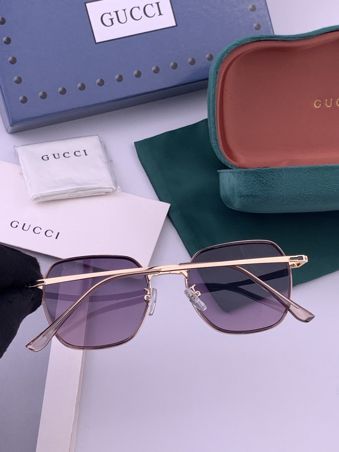🔺 【GUCCI-偏光太阳镜】开春新款 潮流爆款 时尚圆框偏光太阳镜 高品质 佩戴舒适 网红潮款墨镜 女