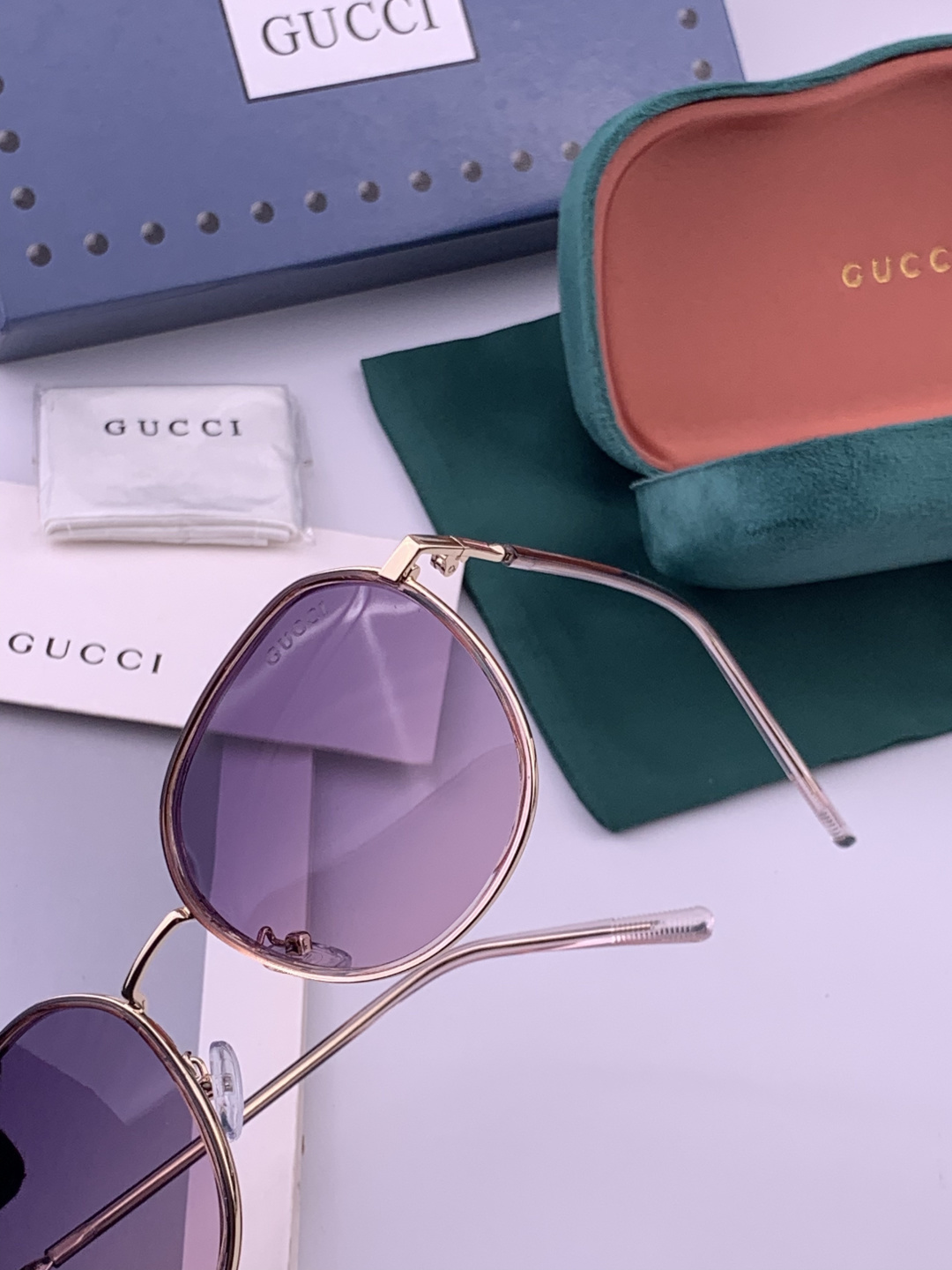🔺 【GUCCI-偏光太阳镜】开春新款 潮流爆款 时尚方框偏光太阳镜 高品质 佩戴舒适 网红潮款墨镜 女