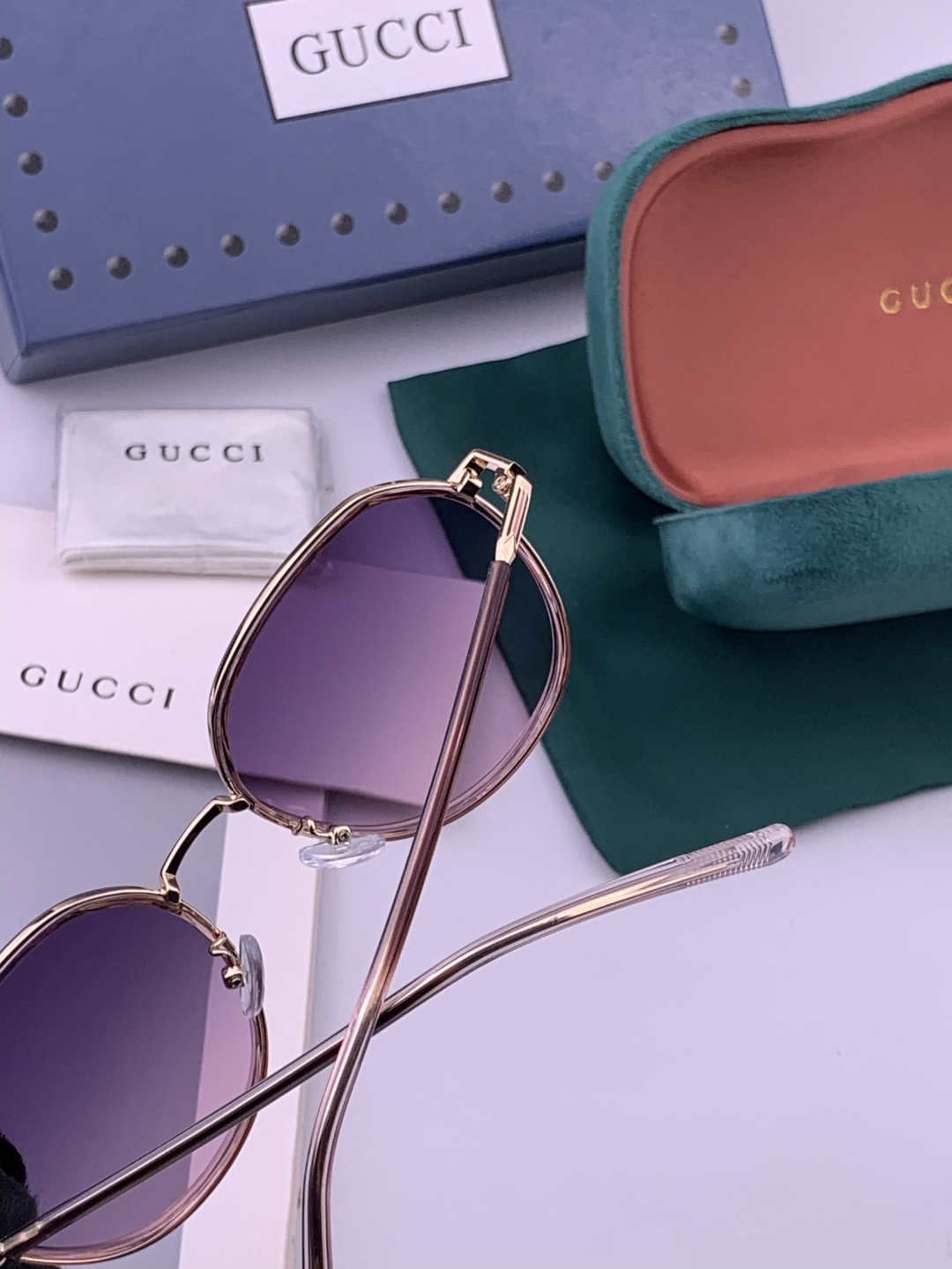 🔺 【GUCCI-偏光太阳镜】开春新款 潮流爆款 时尚方框偏光太阳镜 高品质 佩戴舒适 网红潮款墨镜 女