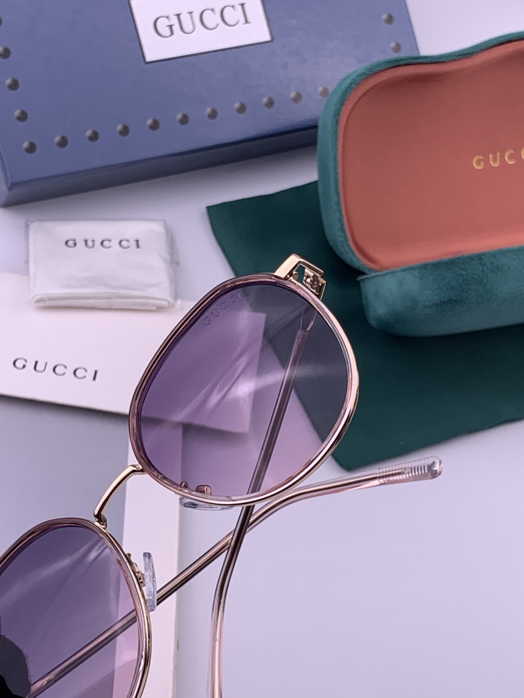 🔺 【GUCCI-偏光太阳镜】开春新款 潮流爆款 时尚方框偏光太阳镜 高品质 佩戴舒适 网红潮款墨镜 女