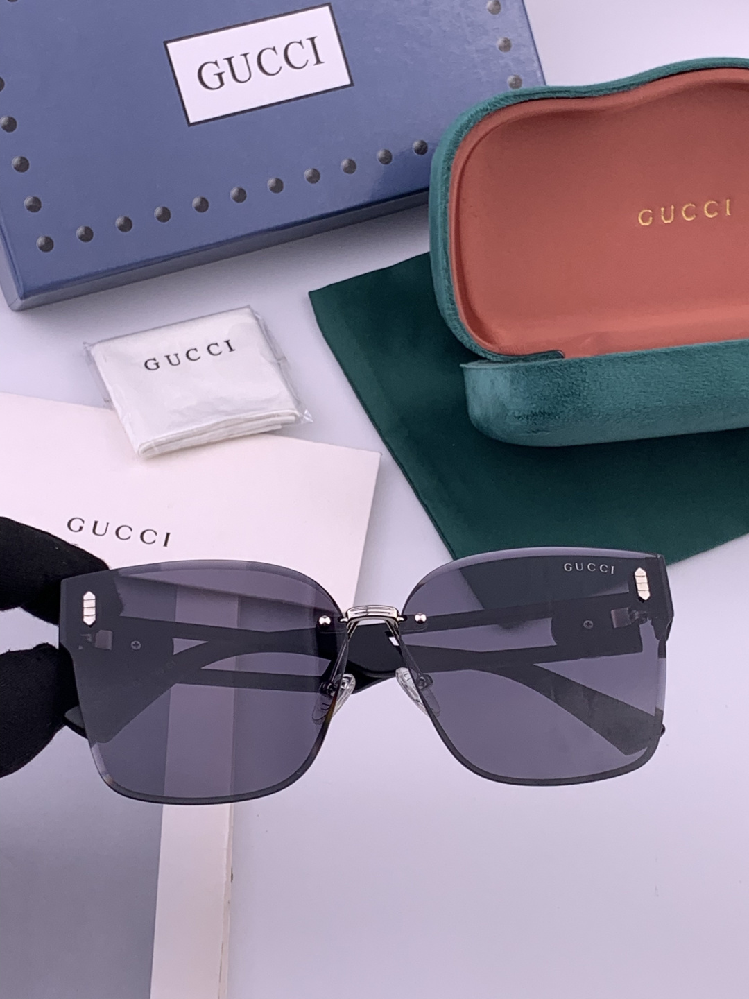 🔺 【GUCCI】开春新款 潮流爆款 时尚方框太阳镜 高品质 佩戴舒适 网红潮款墨镜 型号：G3101