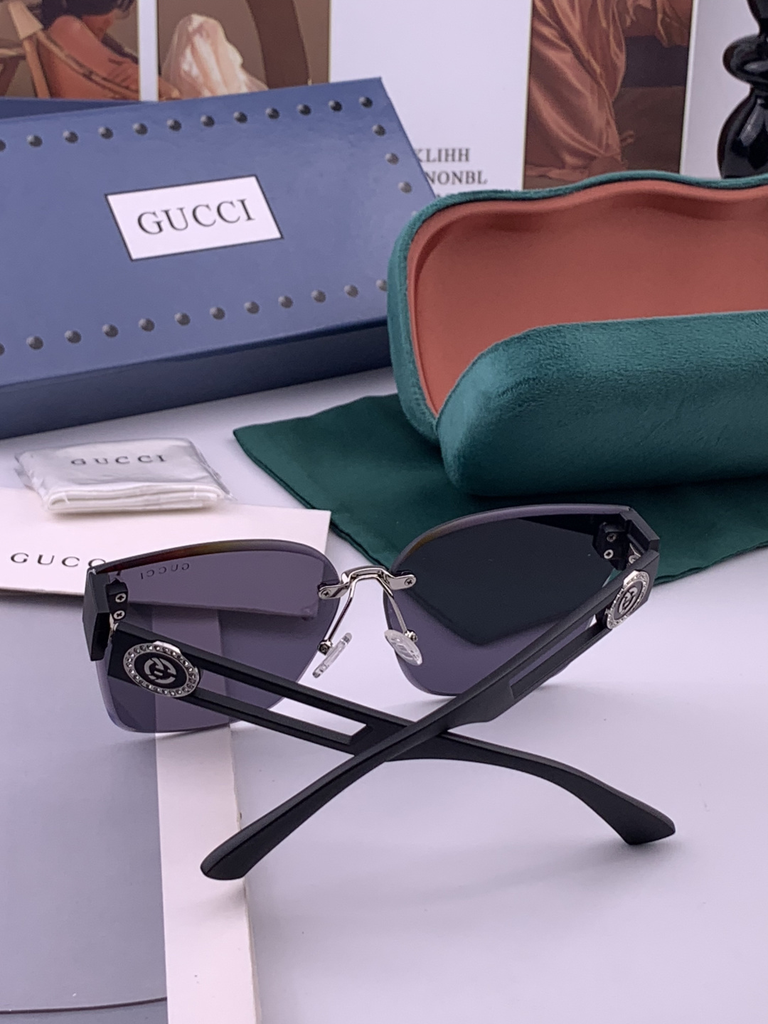 🔺 【GUCCI】开春新款 潮流爆款 时尚方框太阳镜 高品质 佩戴舒适 网红潮款墨镜 型号：G3101