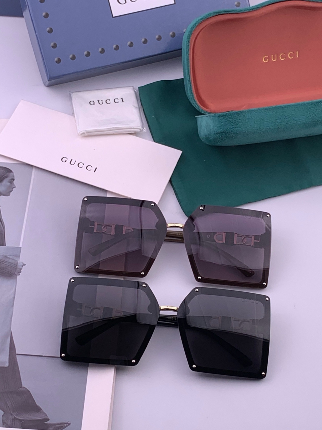 【TR偏光系列】Gucci   经典的方框设计，不挑脸型，无论搭配大衣还是连衣裙都非常显气质偏光镜片预防