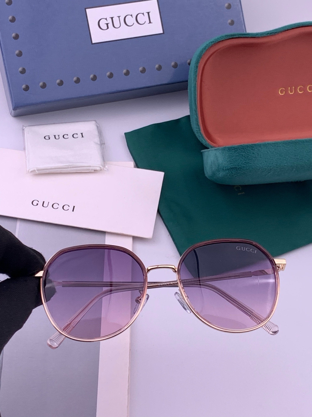 🔺 【GUCCI-偏光太阳镜】开春新款 潮流爆款 时尚方框偏光太阳镜 高品质 佩戴舒适 网红潮款墨镜 女