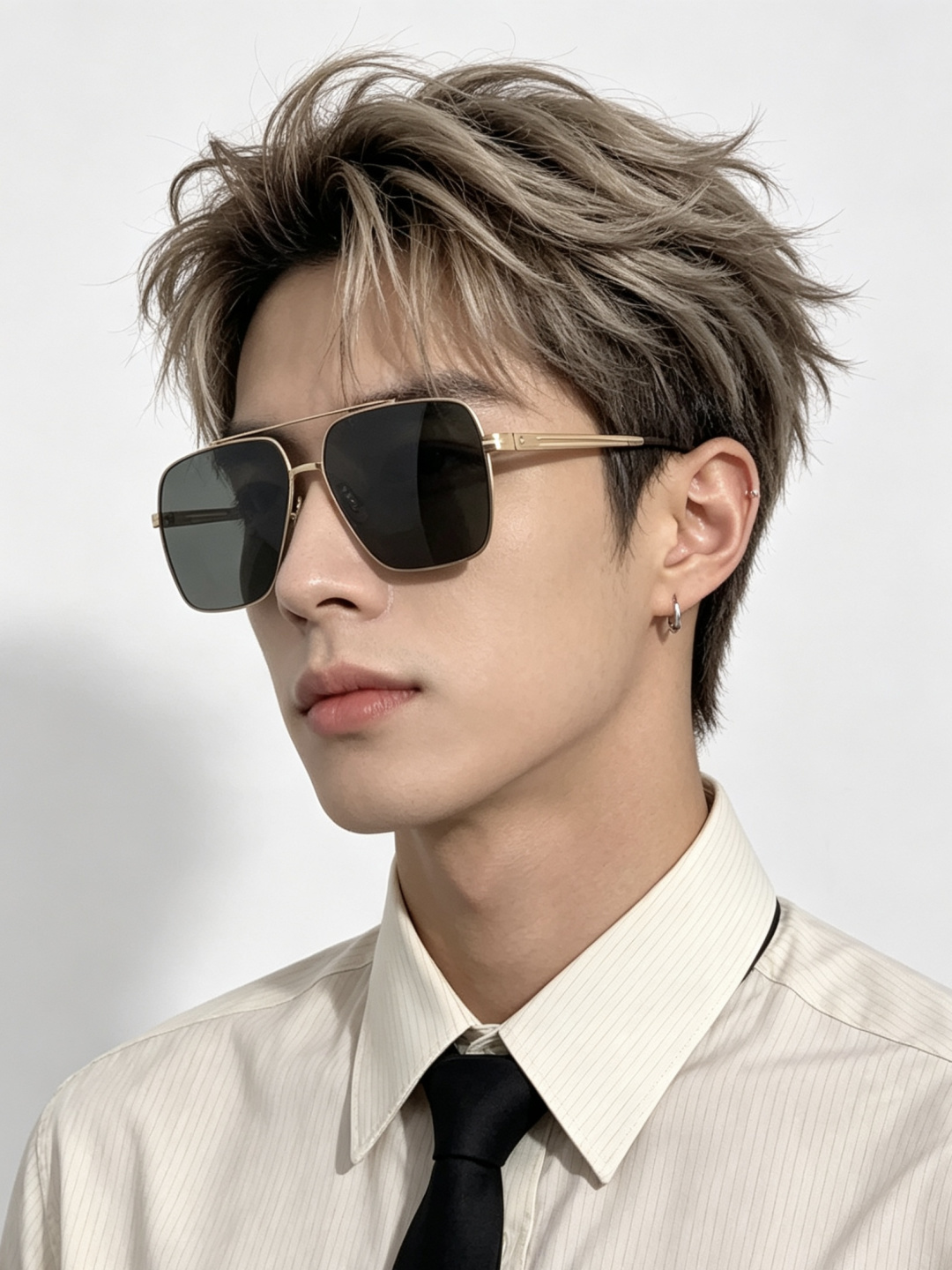 ♦️ GUCCI 新款男女情侣款太阳镜多边形墨镜iP电镀永不褪色 超轻超有弹性整幅眼镜无螺丝重要的是压不