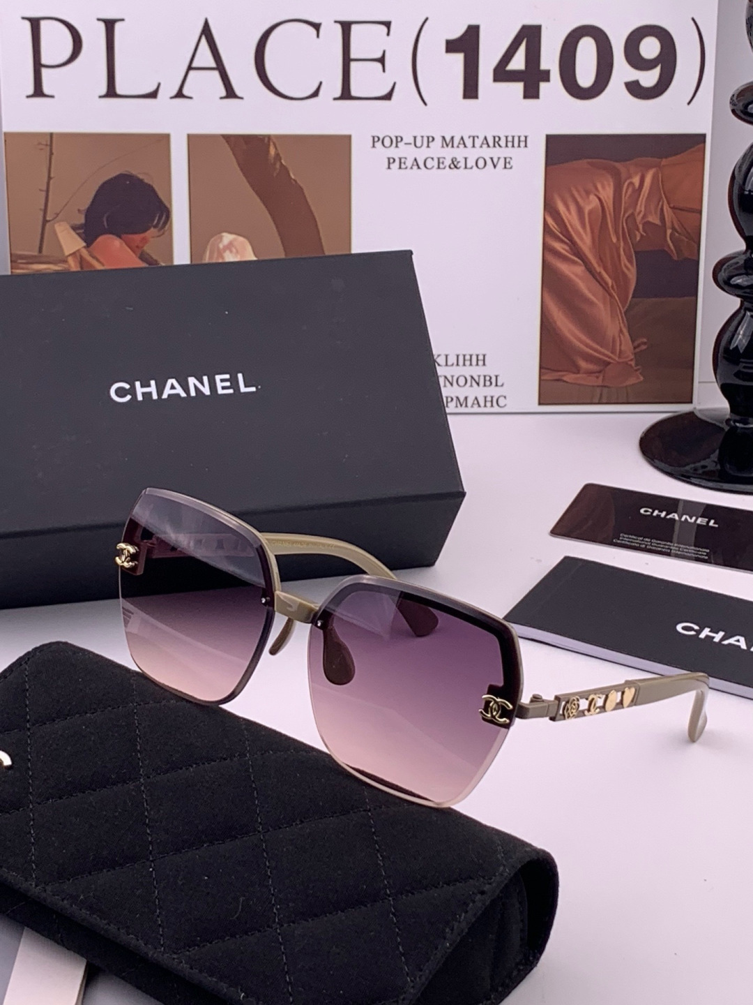 新品CHANEL 香奈儿太阳镜以独特魅力和前卫风格诠释春夏最新眼镜，质感超好佩带舒适 型号：CH6700