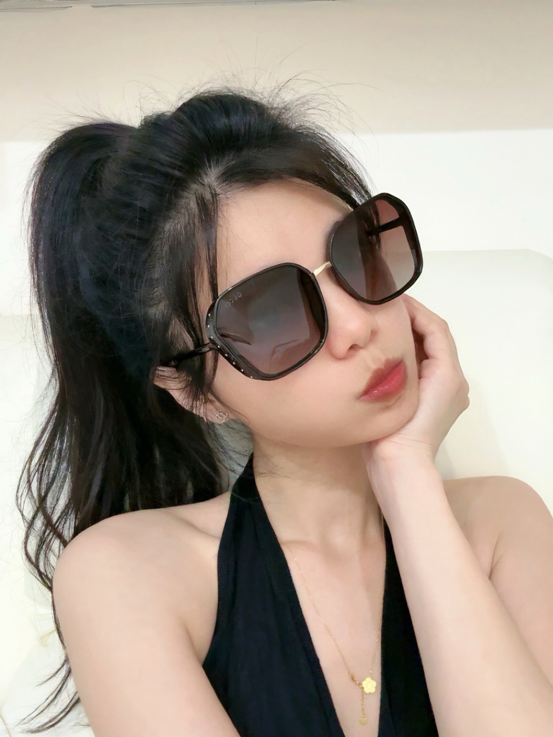 【TR偏光系列】Gucci   经典的方框设计，不挑脸型，无论搭配大衣还是连衣裙都非常显气质偏光镜片预防
