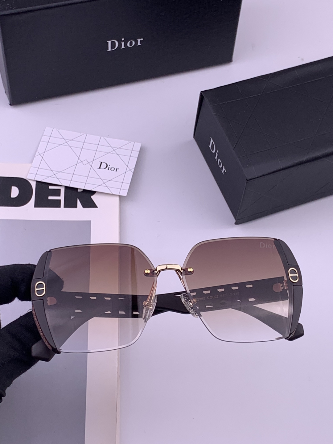 🔺 【DIOR-迪奥】开春新款 潮流爆款 时尚方框太阳镜 高品质 佩戴舒适 网红潮款墨镜 女士高清太阳镜