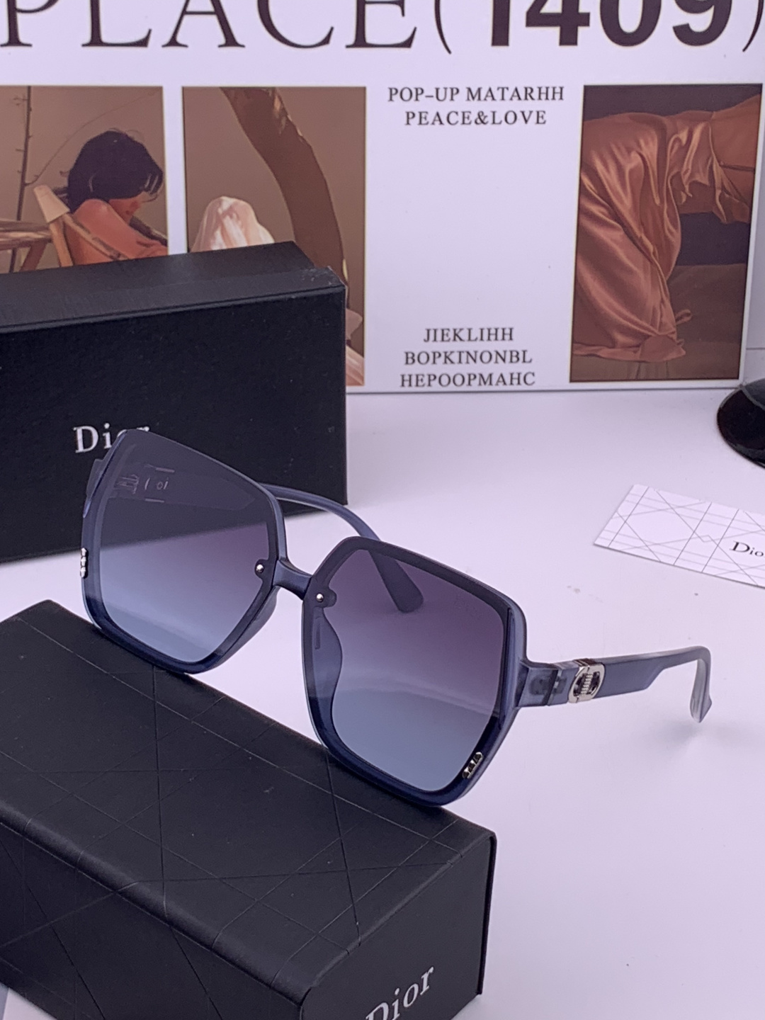 🔺 【DIOR-迪奥】开春新款 潮流爆款 时尚方框偏光太阳镜 高品质 佩戴舒适 网红潮款墨镜 型号：D6
