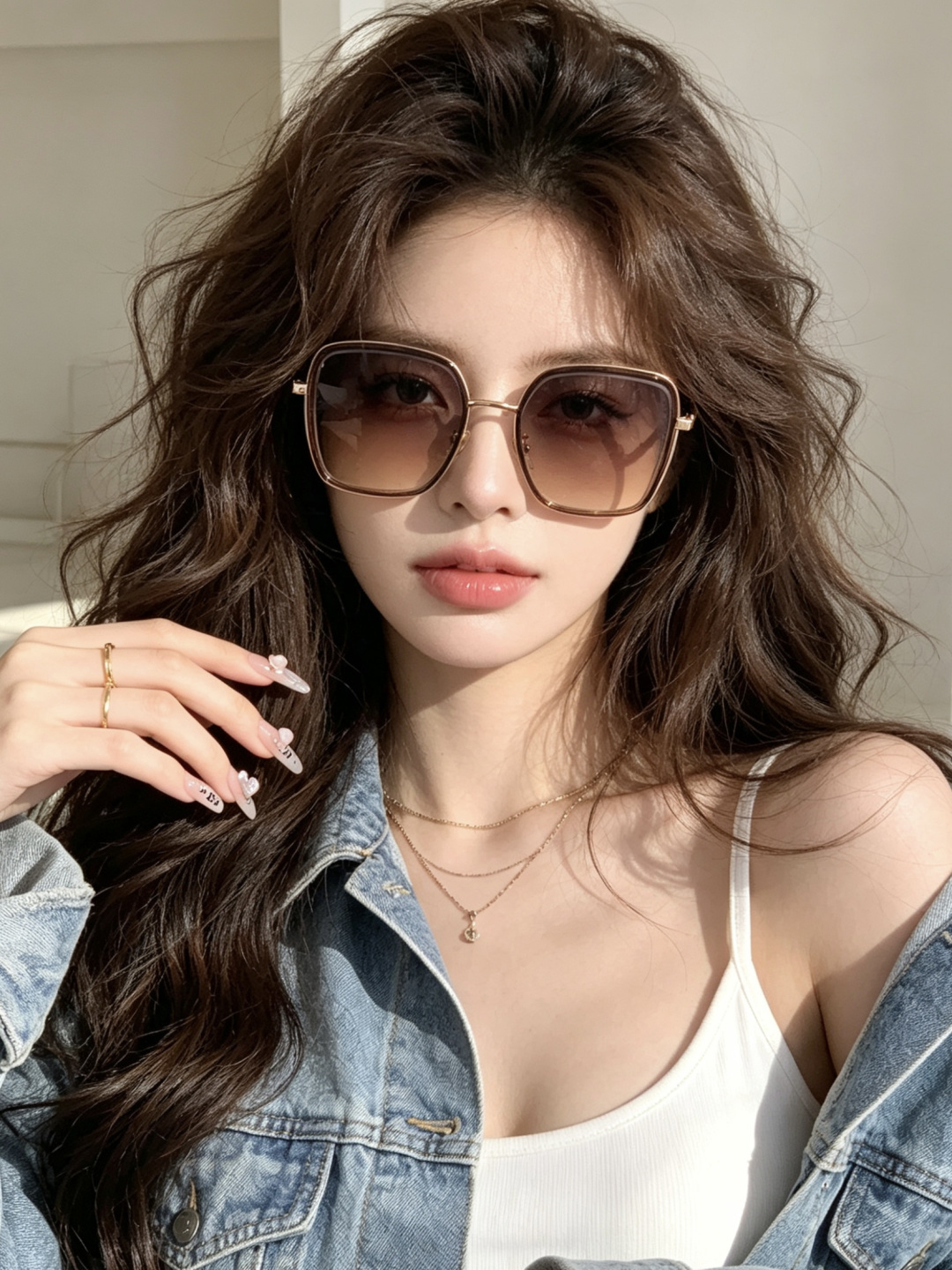 GUCCI 开春新款太阳镜 各路网红纷纷带起气场满分‼️ 俏皮甜美.上脸效果更佳.金属质感超好 型号：G