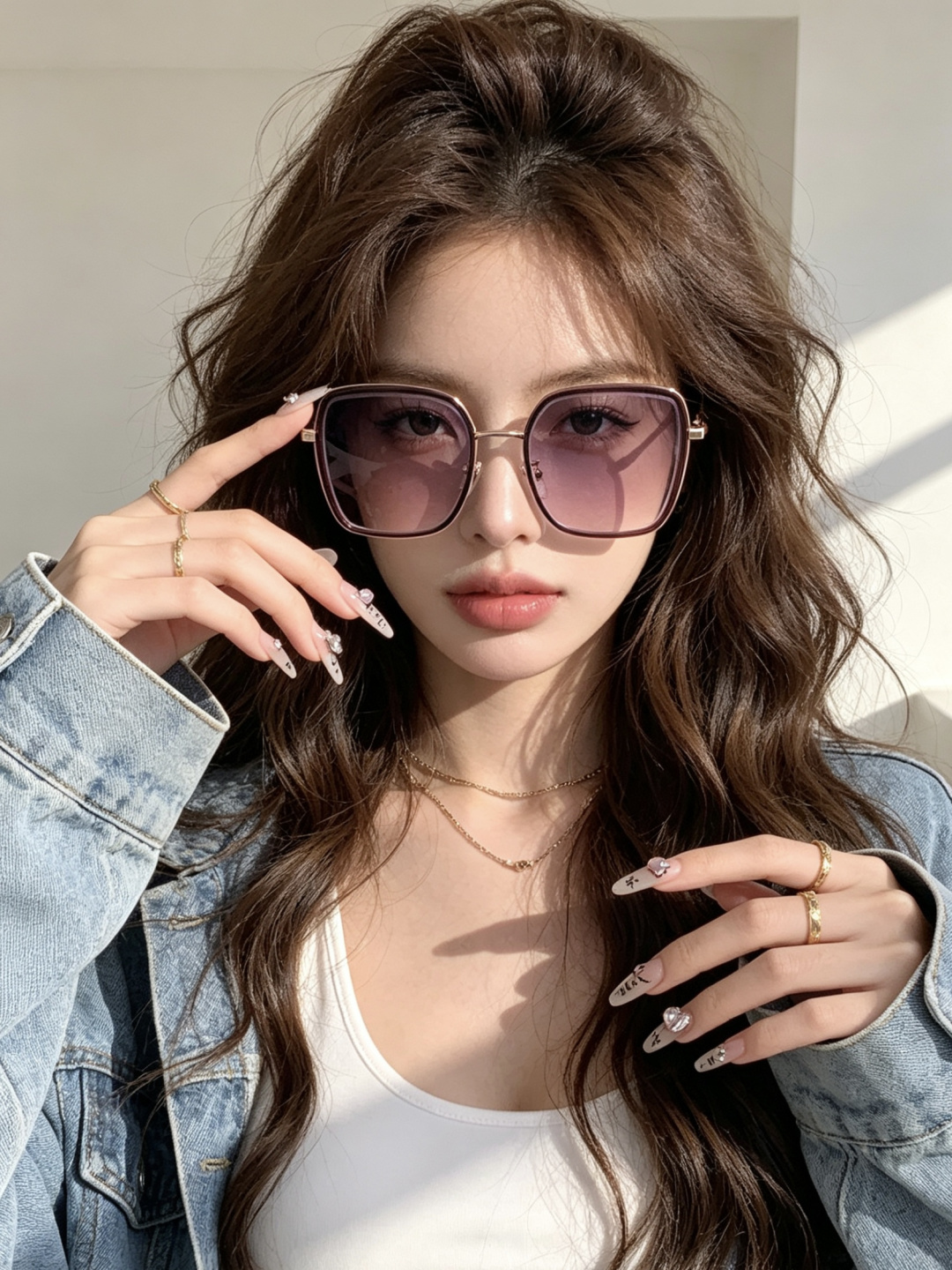 GUCCI 开春新款太阳镜 各路网红纷纷带起气场满分‼️ 俏皮甜美.上脸效果更佳.金属质感超好 型号：G
