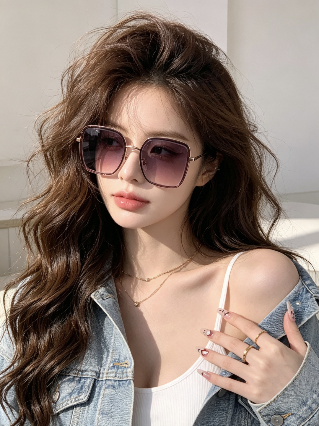 GUCCI 开春新款太阳镜 各路网红纷纷带起气场满分‼️ 俏皮甜美.上脸效果更佳.金属质感超好 型号：G