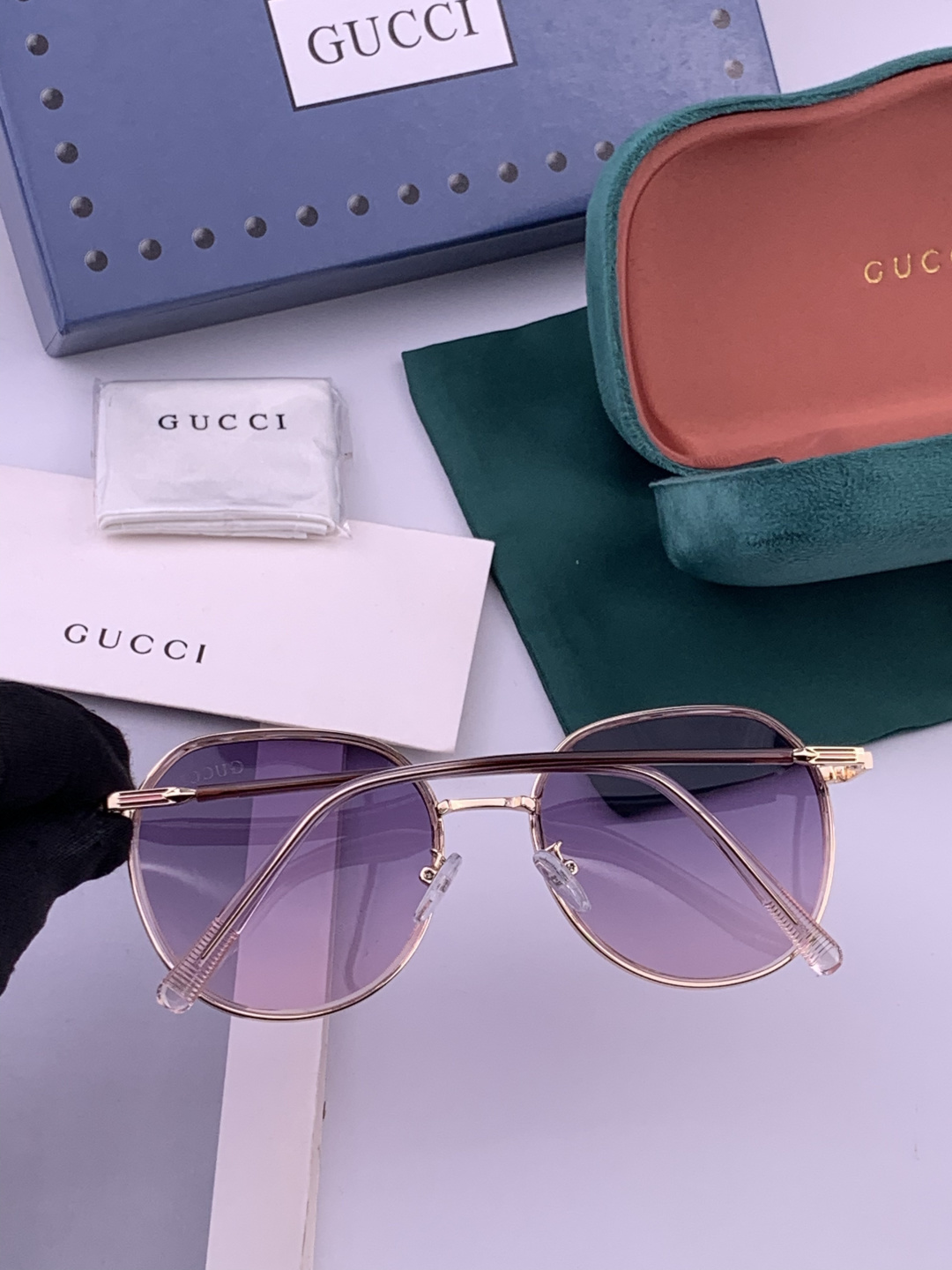 🔺 【GUCCI-偏光太阳镜】开春新款 潮流爆款 时尚方框偏光太阳镜 高品质 佩戴舒适 网红潮款墨镜 女