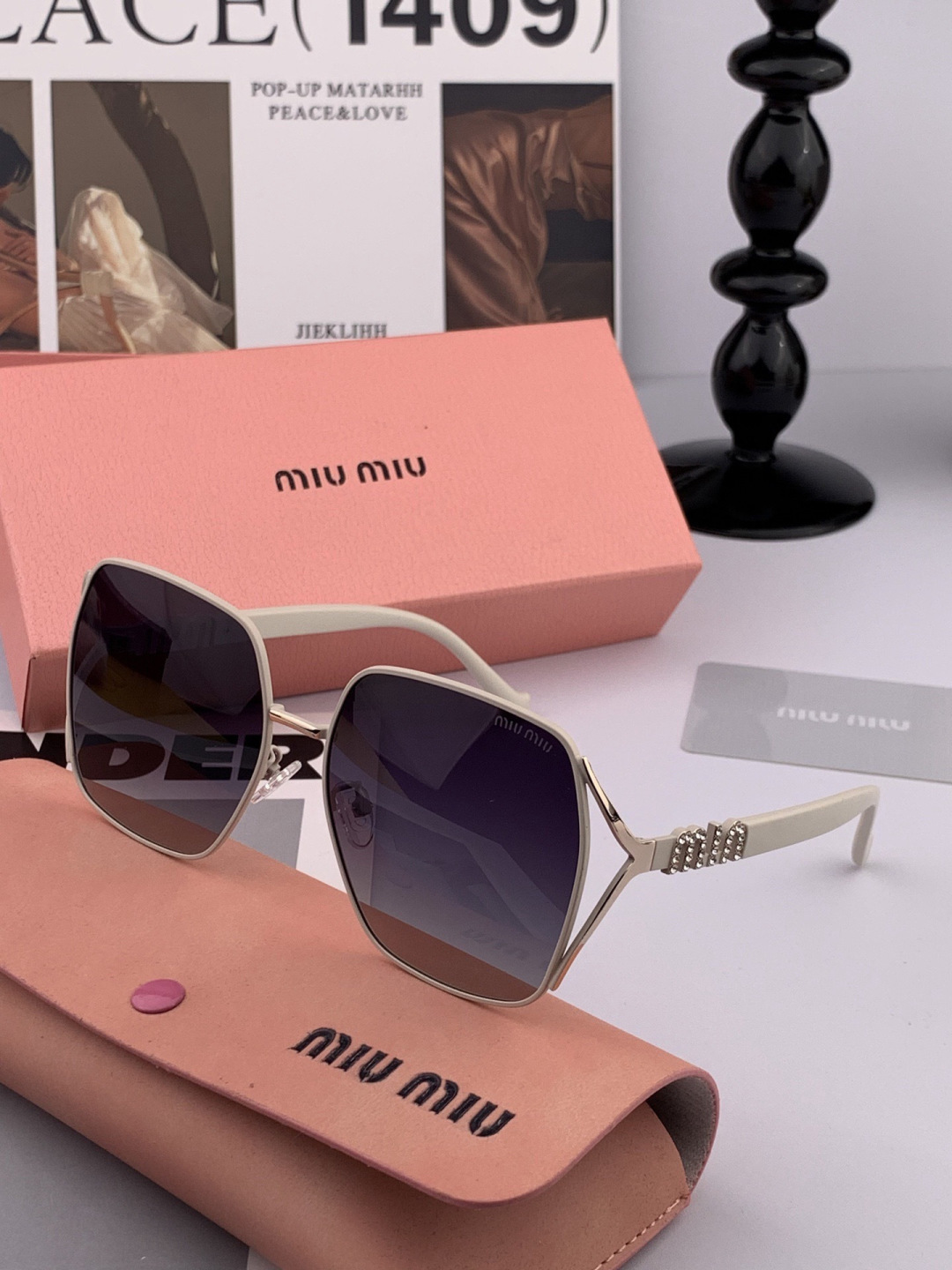 MIUMIU/缪缪🖇🖇开春新款🌟闪耀新款璀璨登台 ❤❤太阳镜潮品 精致个性设计简约时尚 专柜品质值得拥有