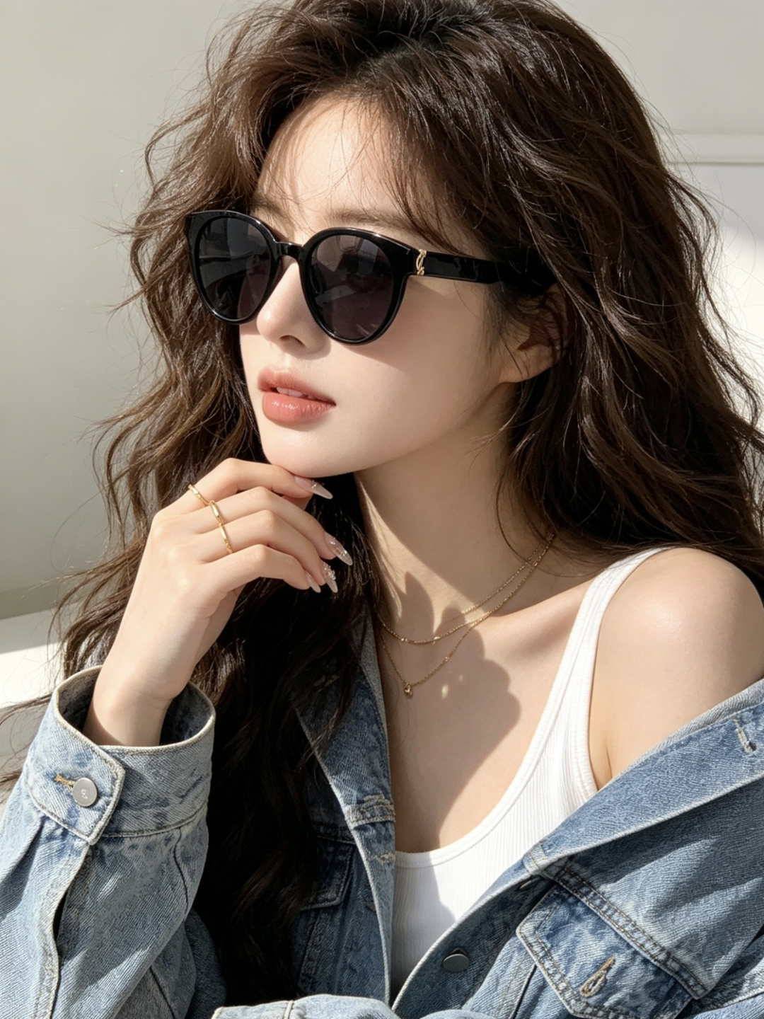👑 【新款】🕶🔝🔝🔝🎁🎁🎁时尚百搭 超显脸小 佩戴舒适品牌:Ysl 圣罗兰 💎  材质:  加厚偏光镜片