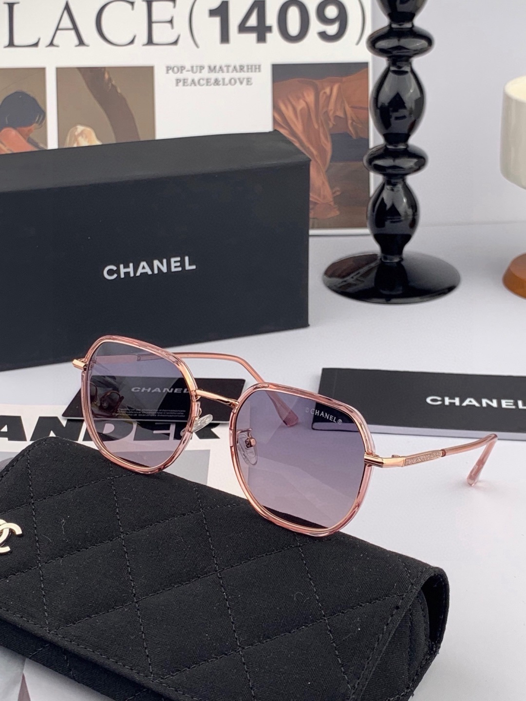 新品CHANEL 香奈儿太阳镜以独特魅力和前卫风格诠释春夏最新眼镜，质感超好佩带舒适 型号：CH9375