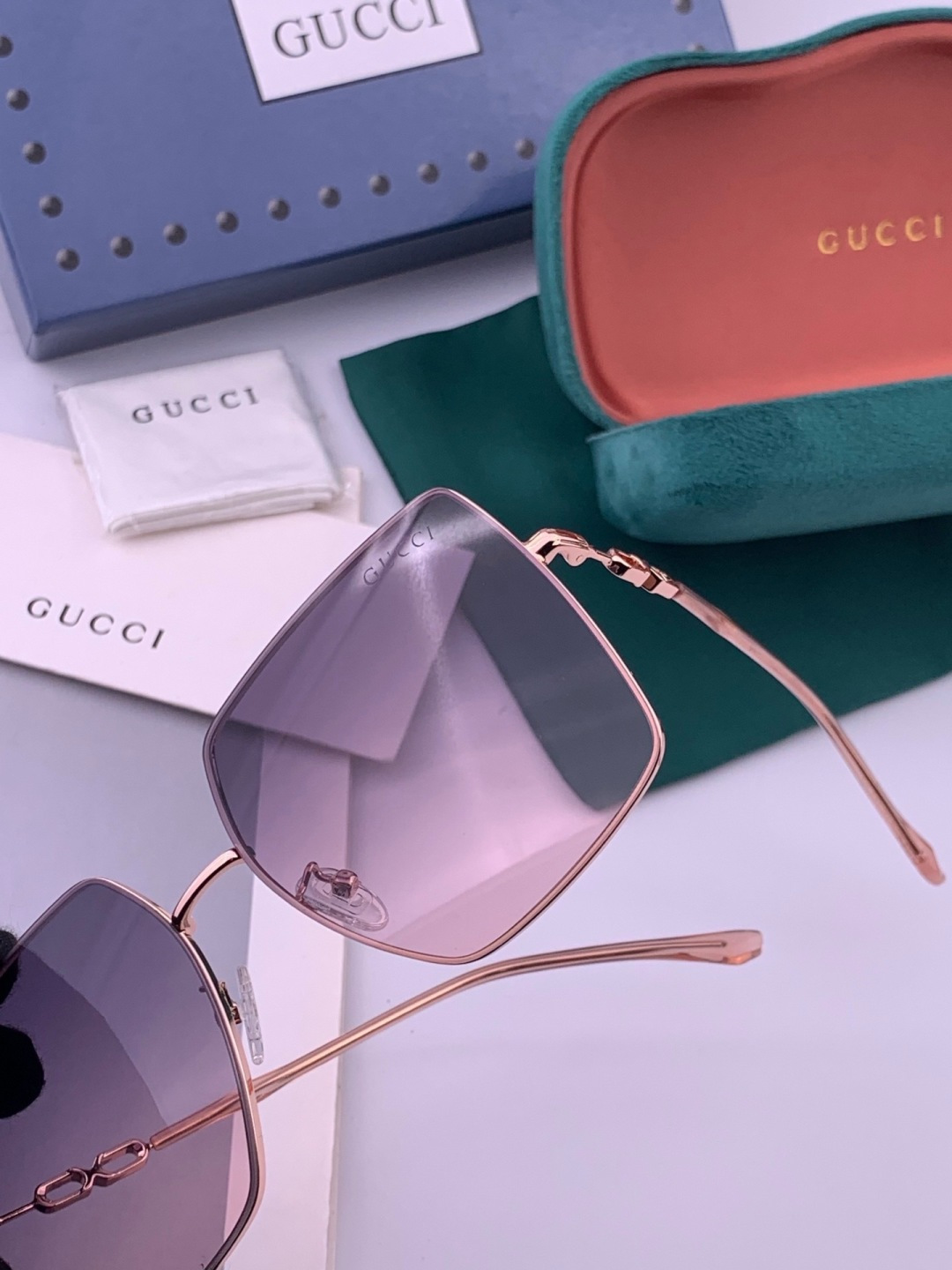 GUCCI-古驰意大利进口🇮🇹时尚潮流奢华装饰太阳眼镜 高清偏光太阳镜明星海报款 超高复杂工艺 立体质感