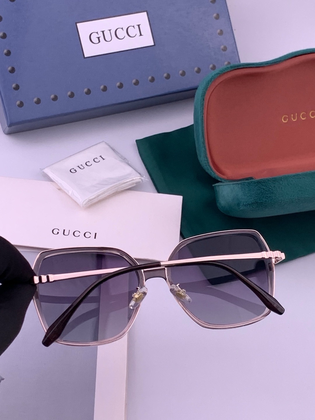 🔺 【GUCCI-偏光太阳镜】开春新款 潮流爆款 时尚圆框偏光太阳镜 高品质 佩戴舒适 网红潮款墨镜 女
