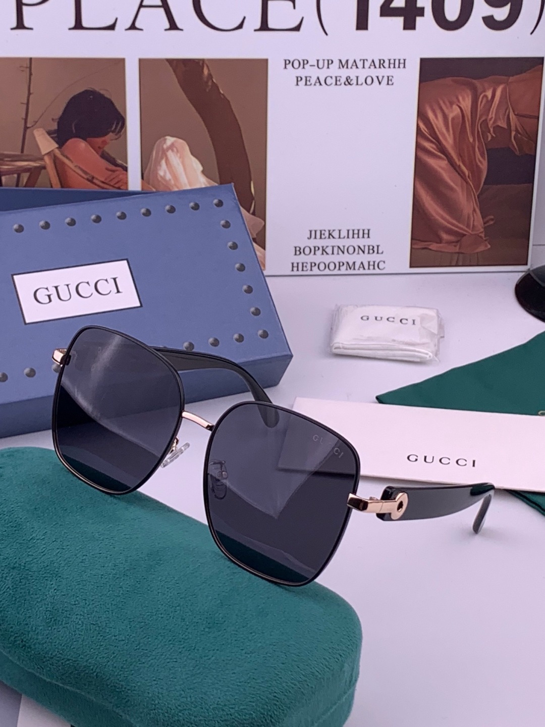 🔺GUCCI🔻古驰 GG圆框太阳镜 完美品质 🎓独特设计  适合各种脸型 亮相时装周 超时尚百搭 实物精