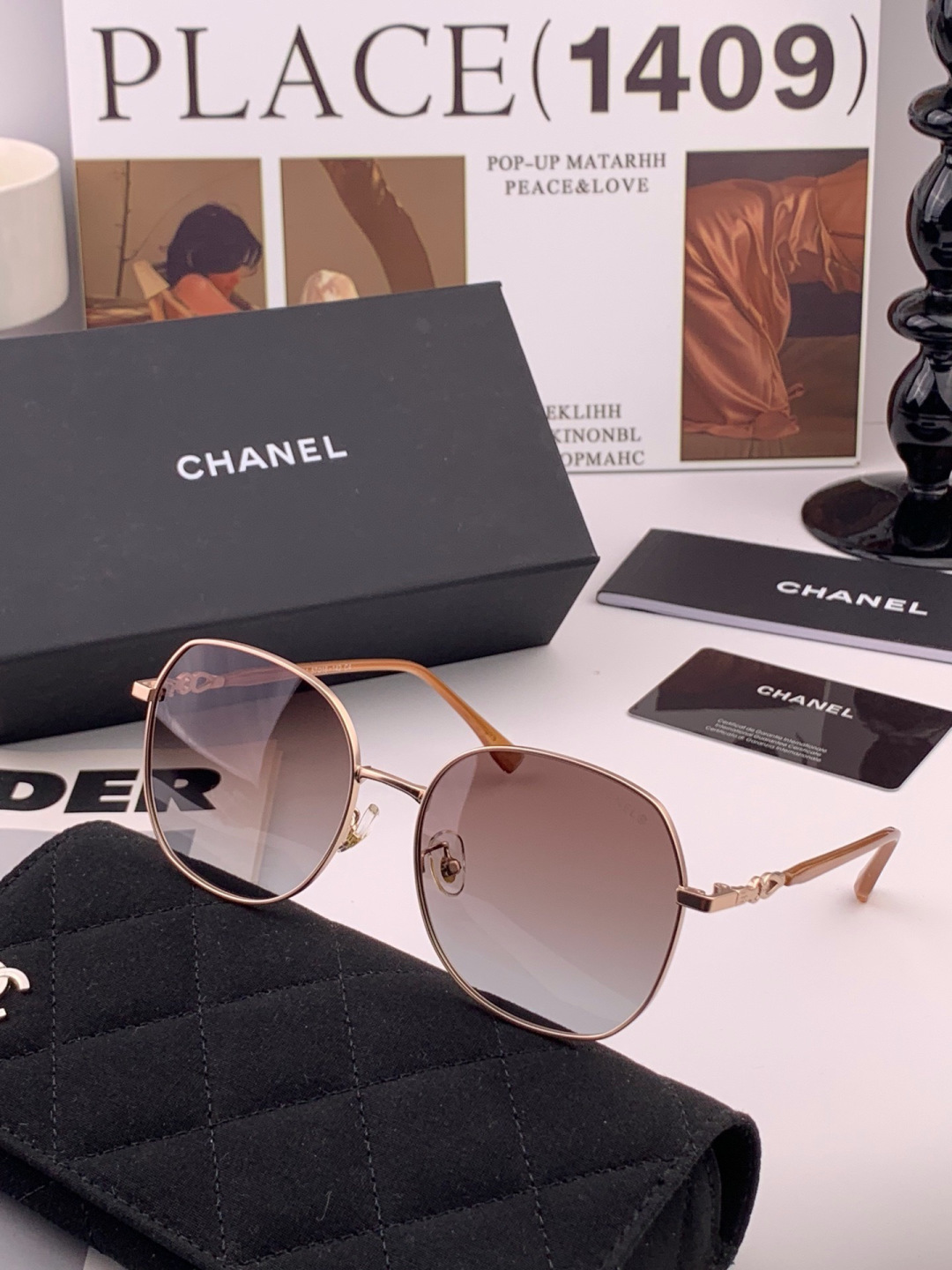 新品CHANEL 香奈儿太阳镜以独特魅力和前卫风格诠释春夏最新眼镜，质感超好佩带舒适 型号：CH1193