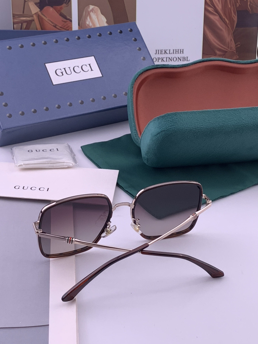 🔺 【GUCCI-偏光太阳镜】开春新款 潮流爆款 时尚圆框偏光太阳镜 高品质 佩戴舒适 网红潮款墨镜 女