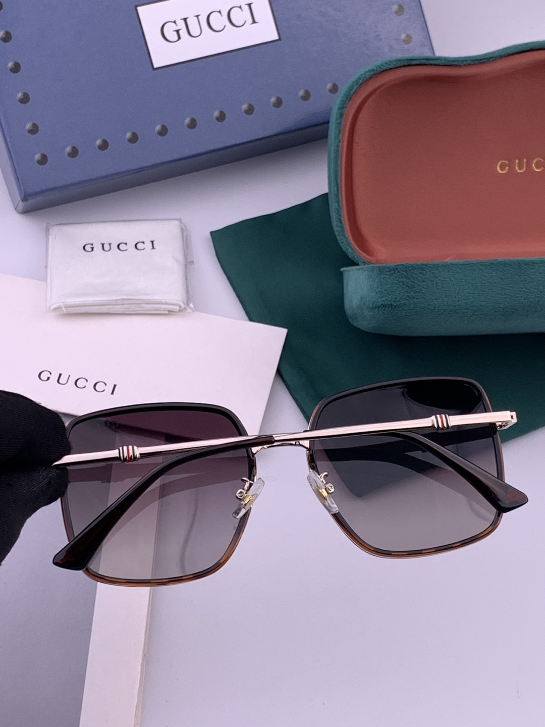 🔺 【GUCCI-偏光太阳镜】开春新款 潮流爆款 时尚圆框偏光太阳镜 高品质 佩戴舒适 网红潮款墨镜 女